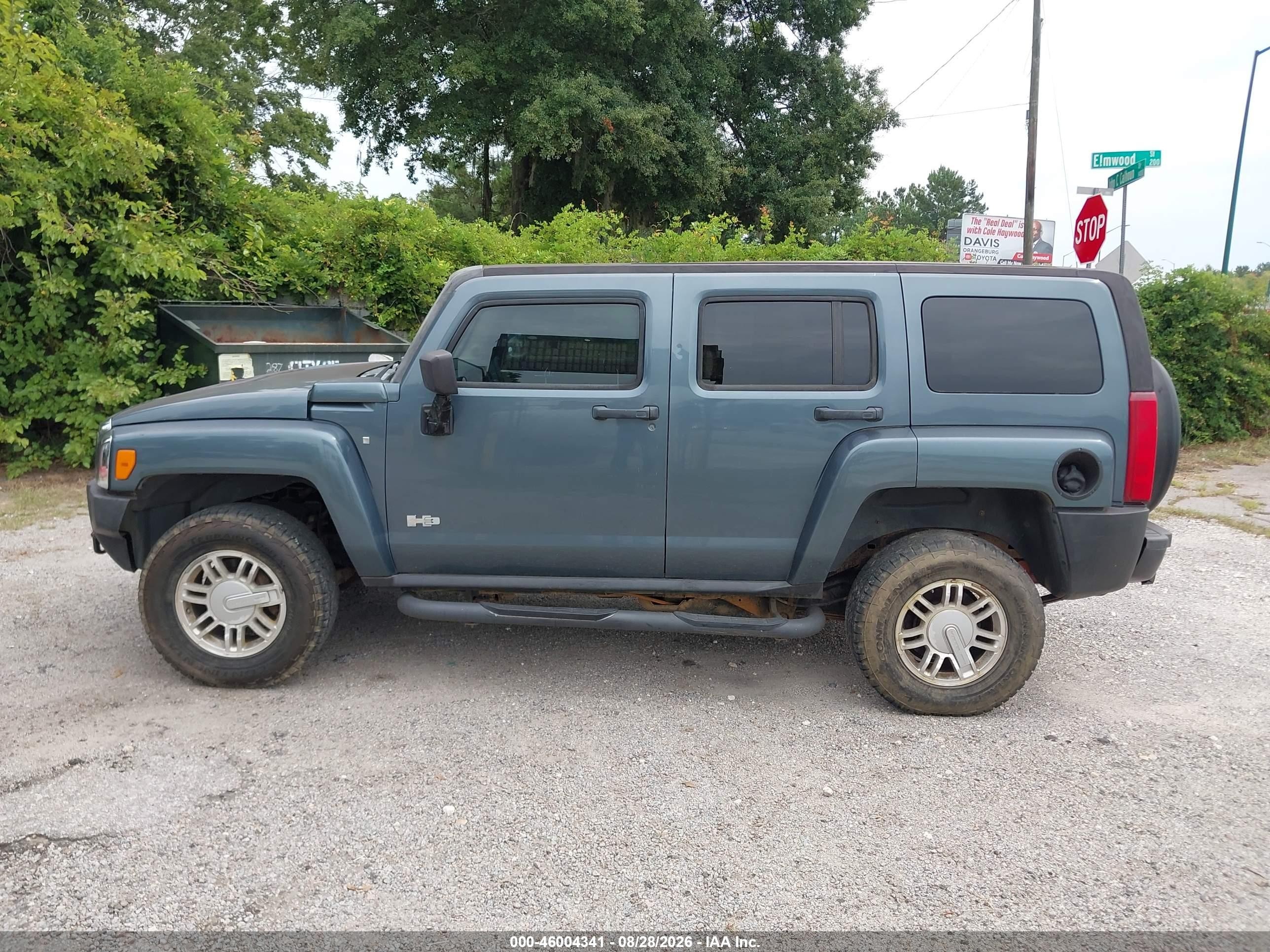 2007 Hummer H3 Suv   Зеленый vin: 5GTDN13E078152249