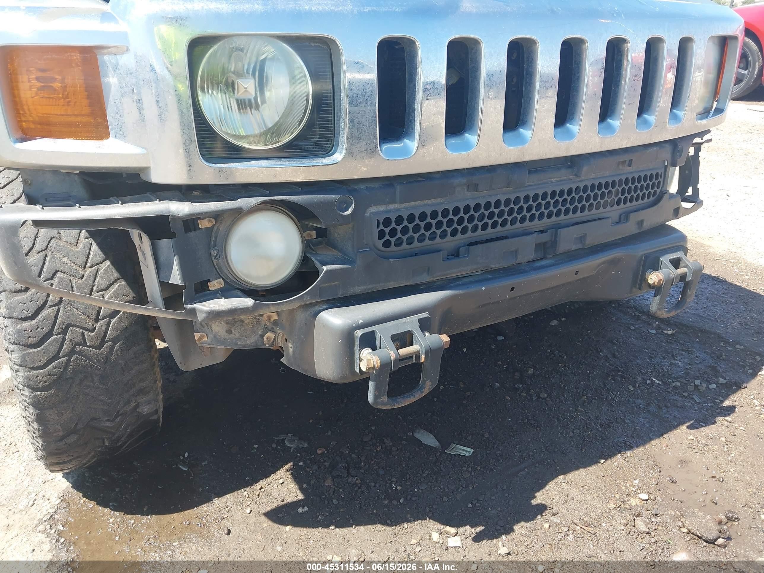 2007 Hummer H3 Suv   Gray vin: 5GTDN13E078164322