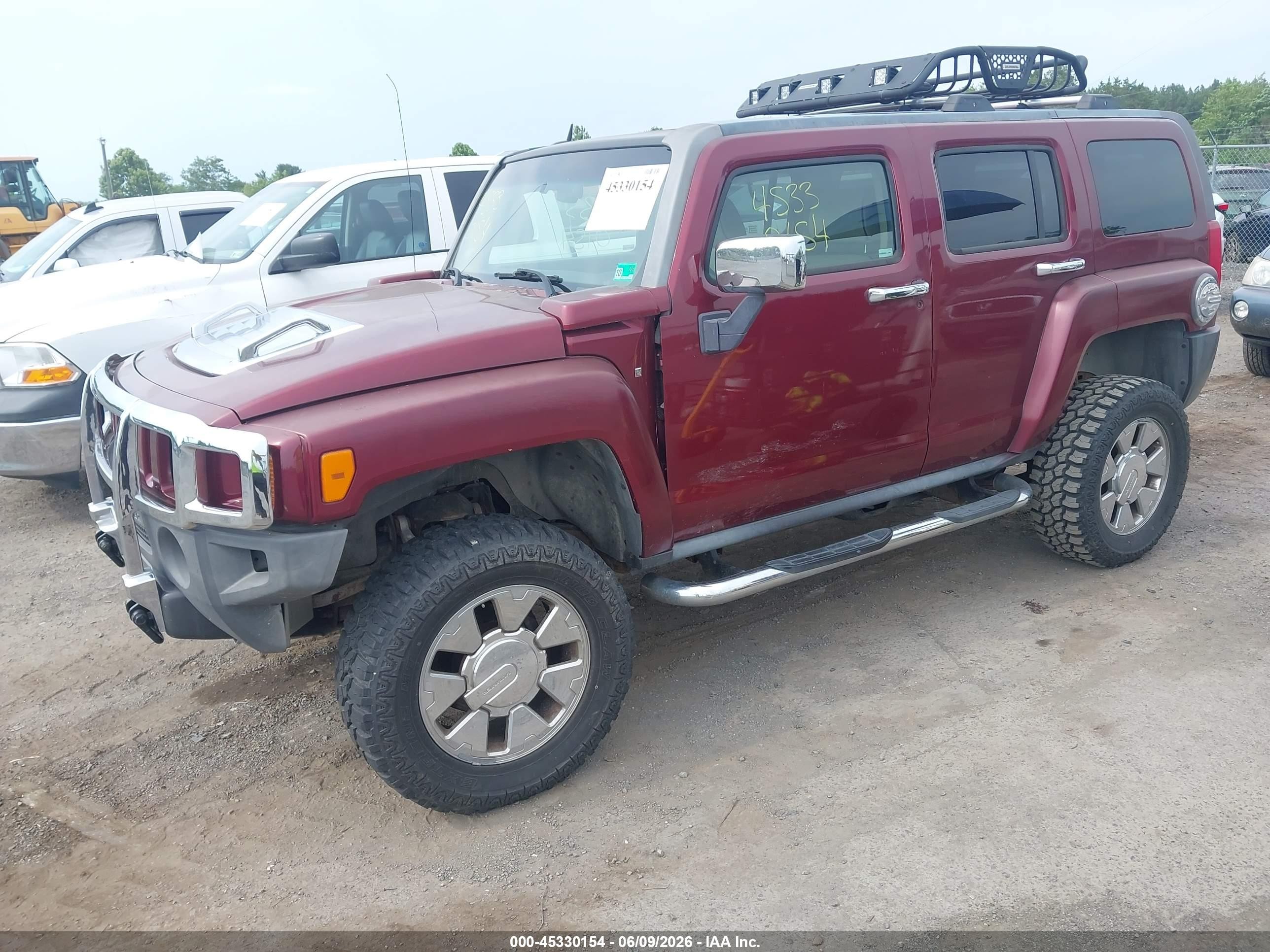 2007 Hummer H3 Suv   Purple vin: 5GTDN13E078173666