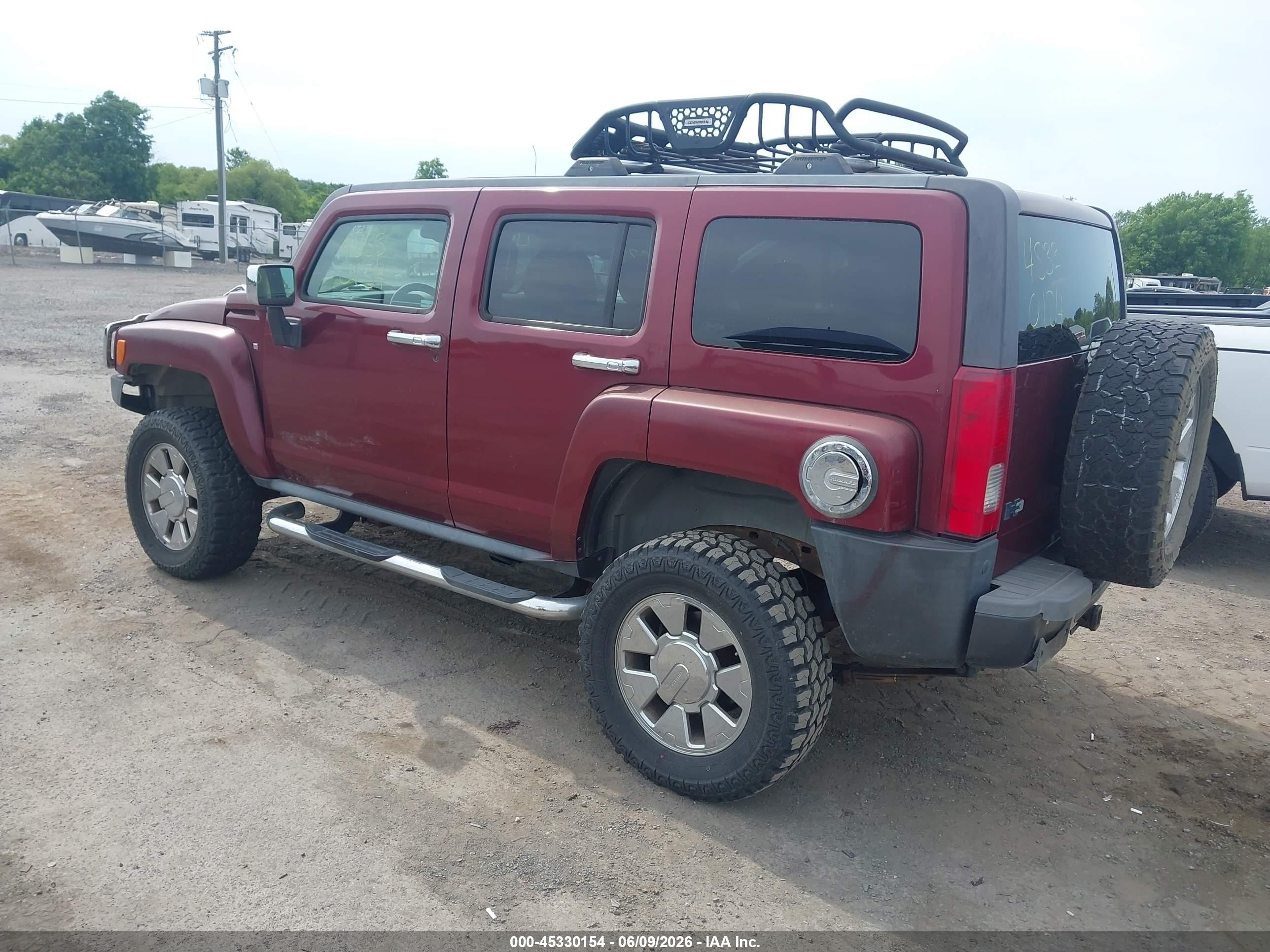 2007 Hummer H3 Suv   Purple vin: 5GTDN13E078173666
