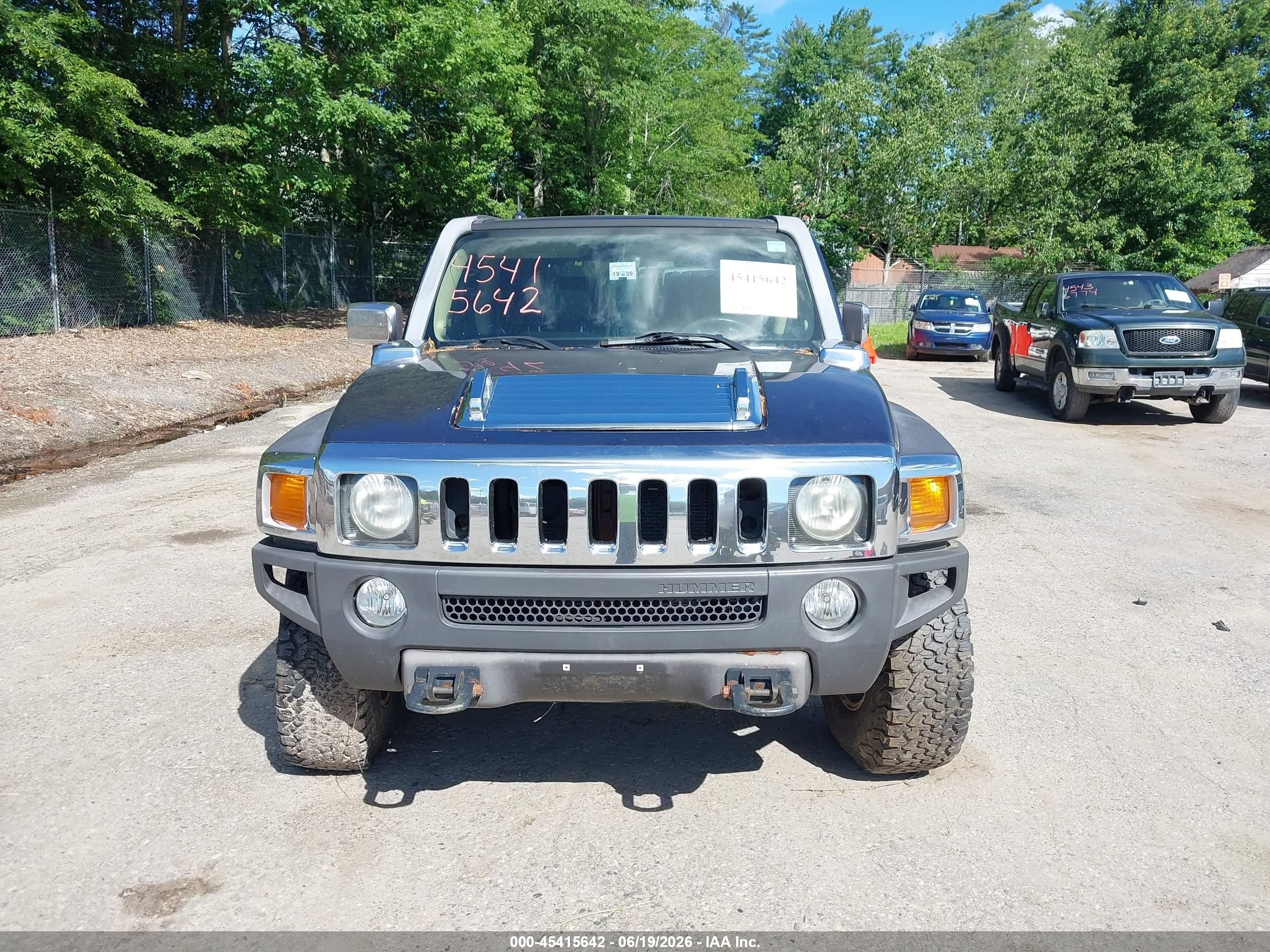 2007 Hummer H3 Suv   Blue vin: 5GTDN13E078196557