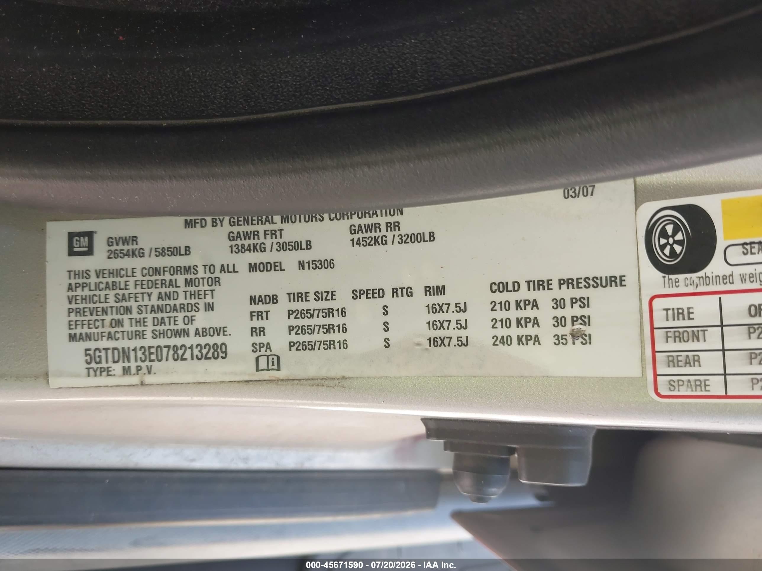 2007 Hummer H3 Suv   Red vin: 5GTDN13E078213289