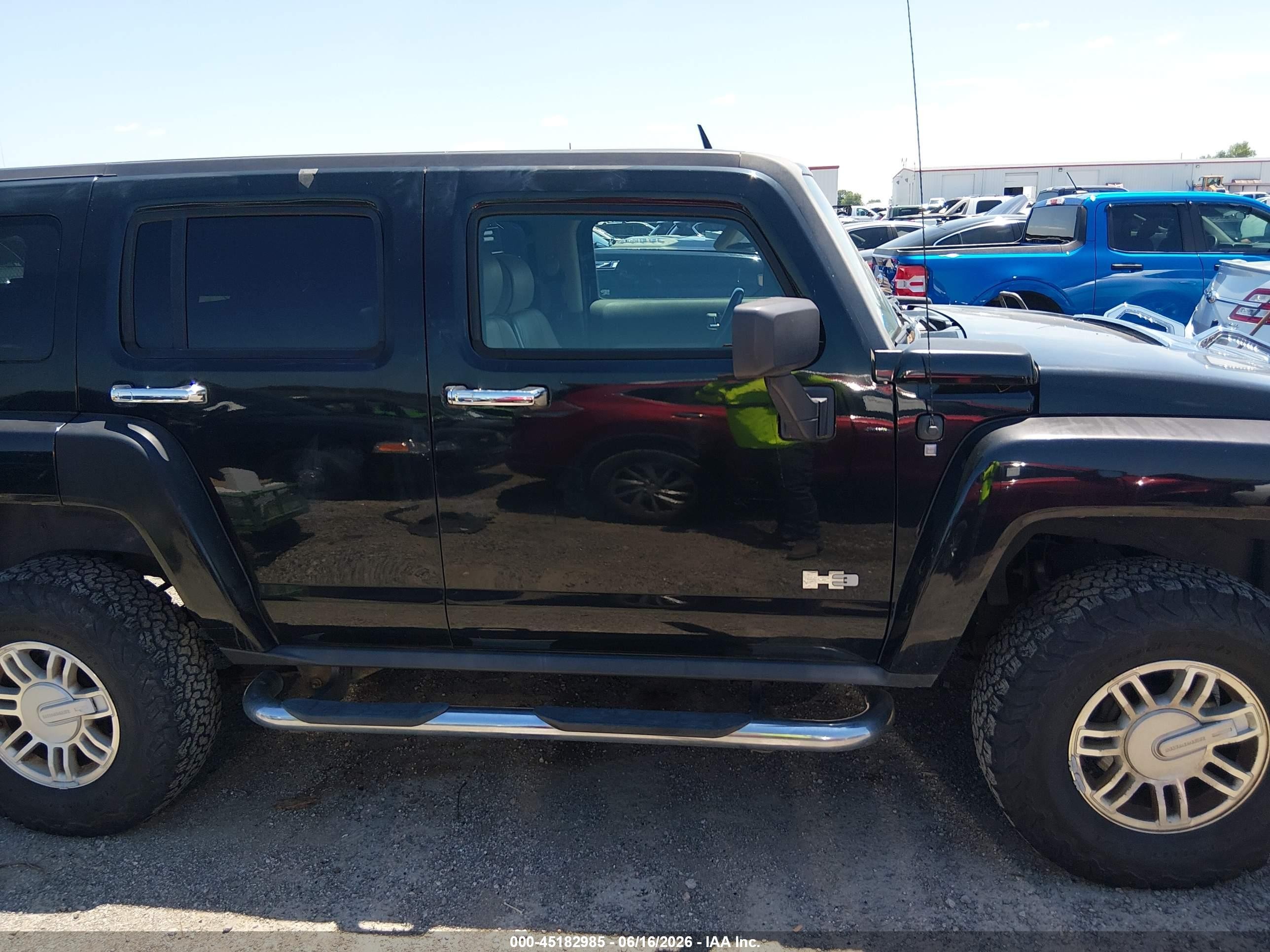 2007 Hummer H3 Suv   Black vin: 5GTDN13E078214426