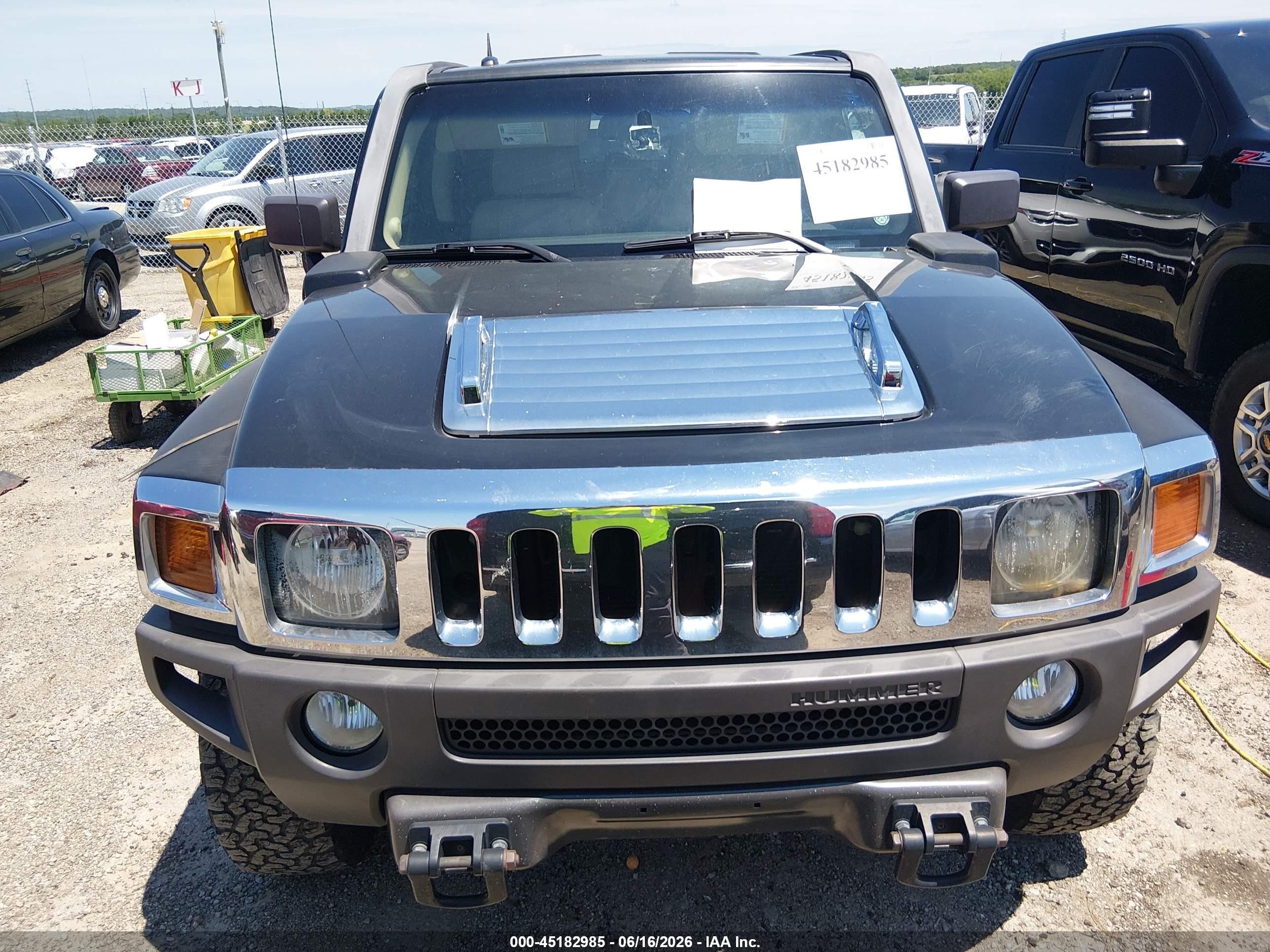 2007 Hummer H3 Suv   Black vin: 5GTDN13E078214426