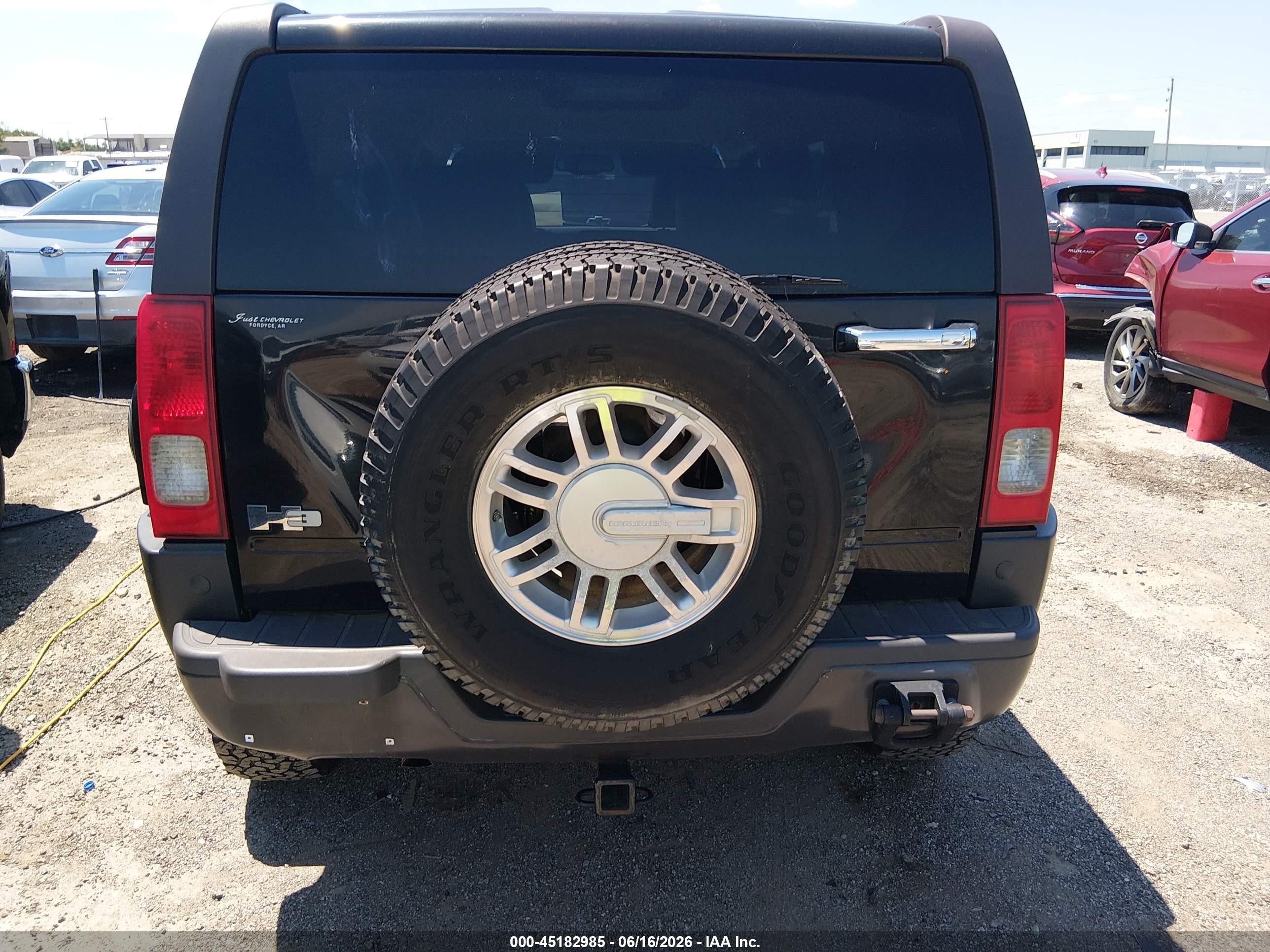 2007 Hummer H3 Suv   Black vin: 5GTDN13E078214426