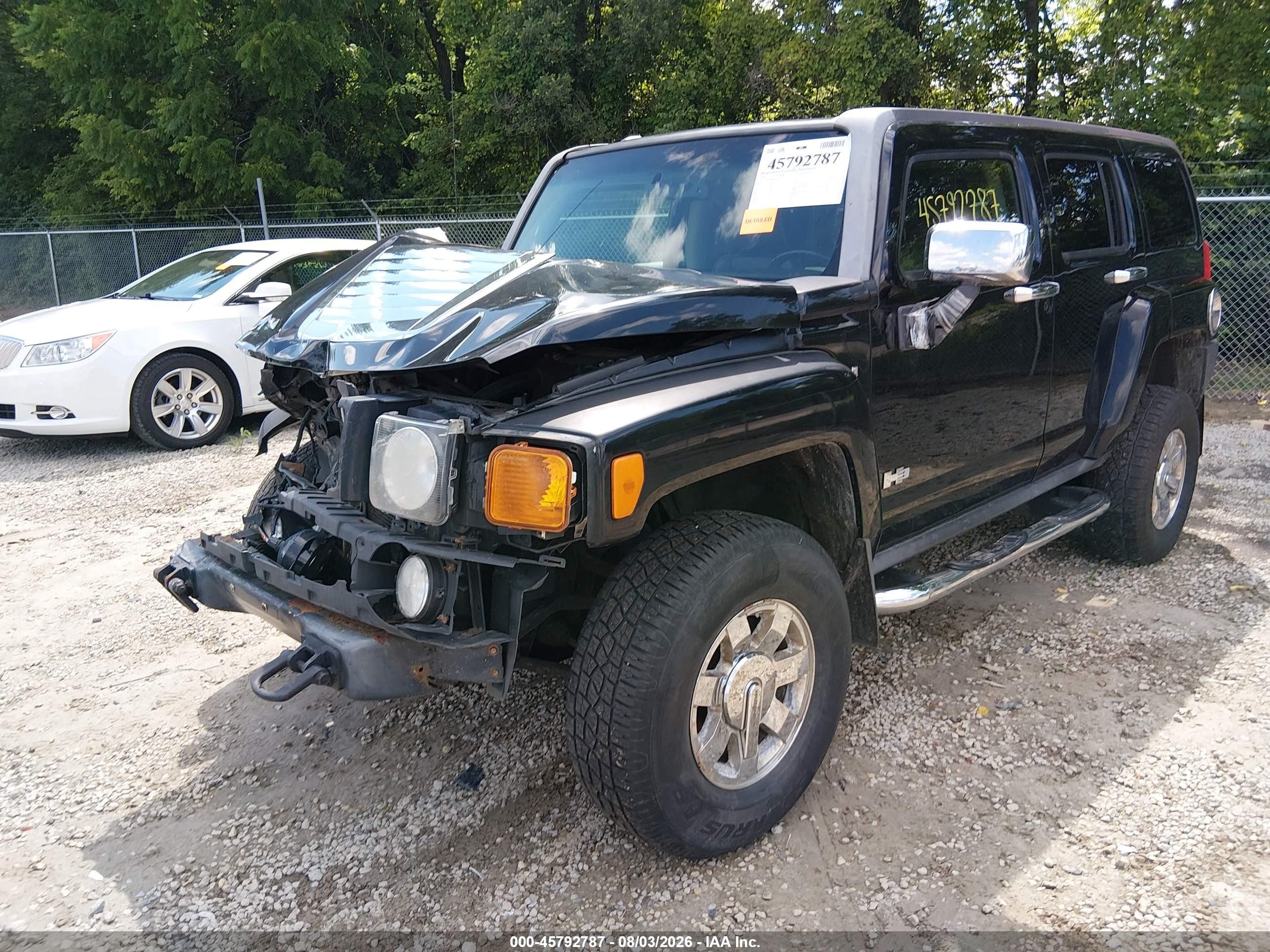 2007 Hummer H3 Suv   Black vin: 5GTDN13E078224681