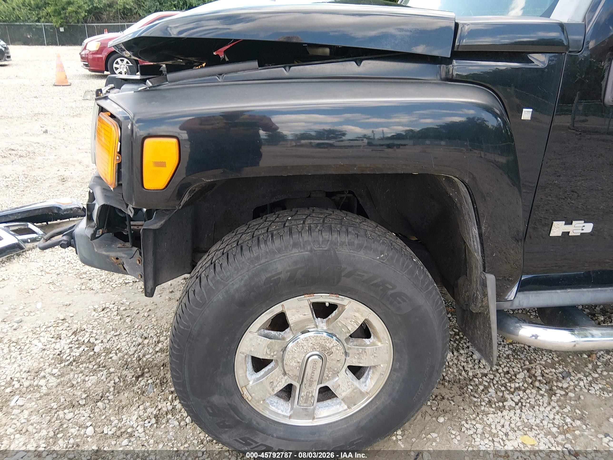 2007 Hummer H3 Suv   Black vin: 5GTDN13E078224681