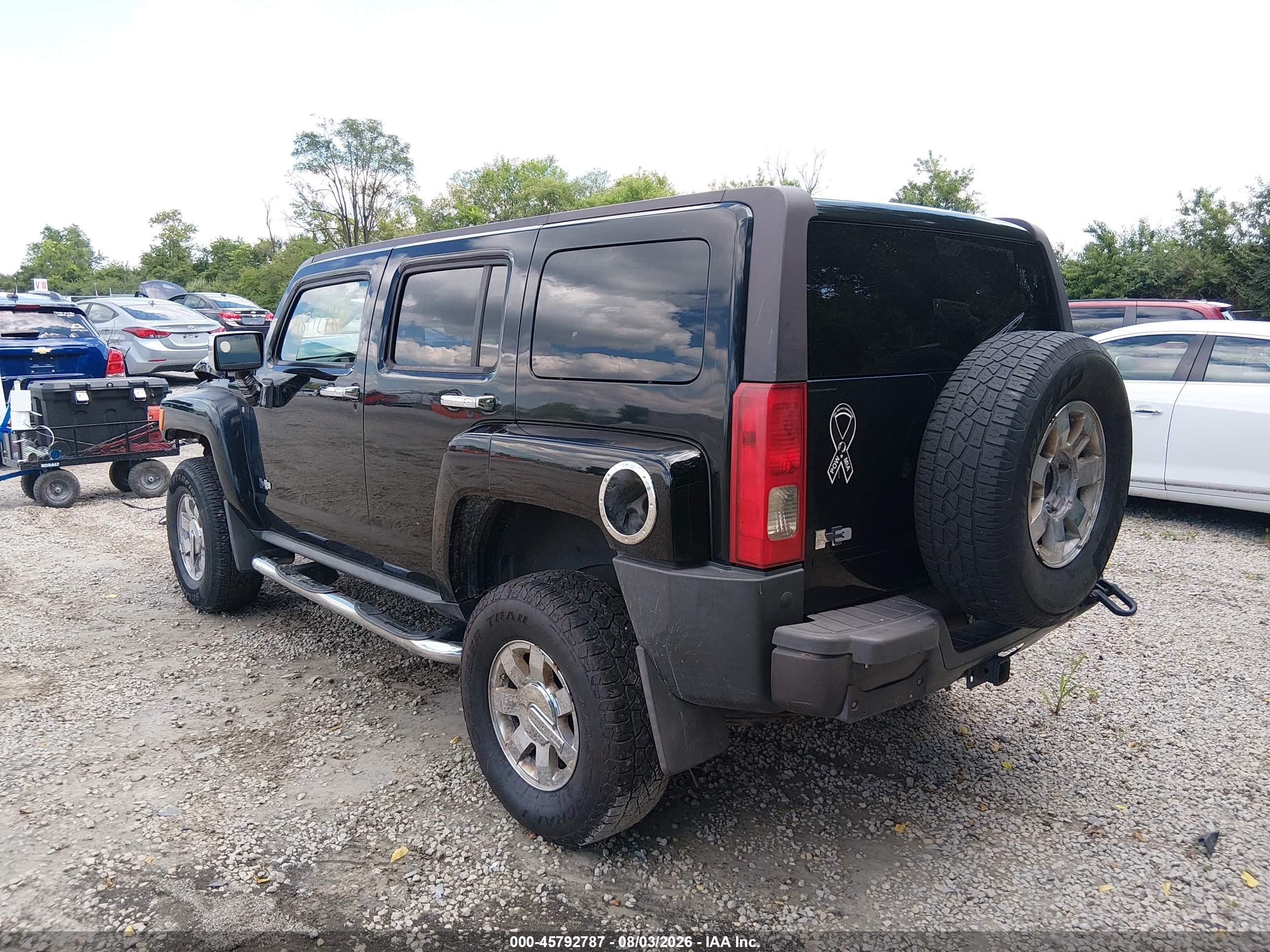 2007 Hummer H3 Suv   Black vin: 5GTDN13E078224681