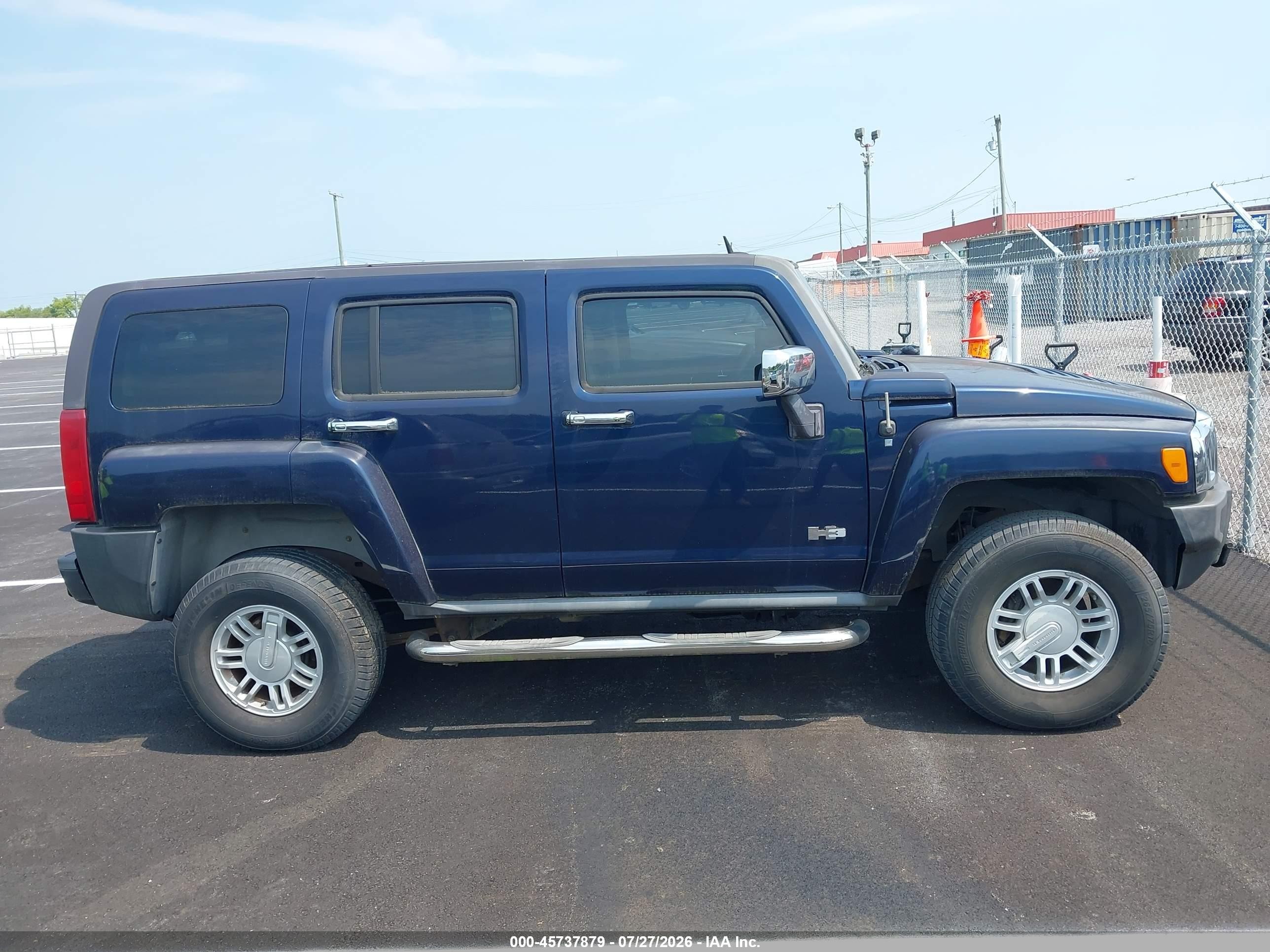 2007 Hummer H3 Suv   Dark Blue vin: 5GTDN13E078253663