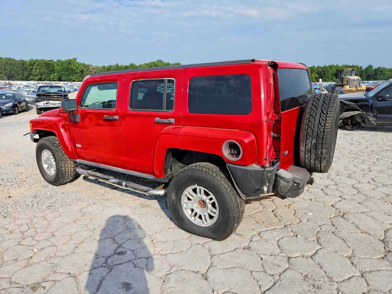 2007 Hummer H3 Red vin: 5GTDN13E178134908