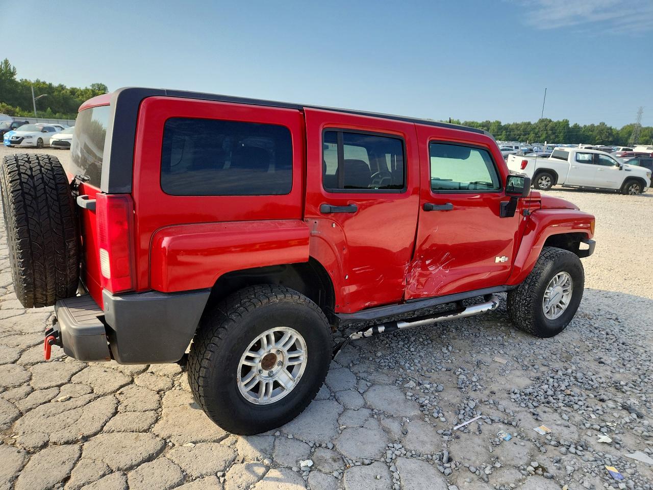 2007 Hummer H3 Red vin: 5GTDN13E178134908