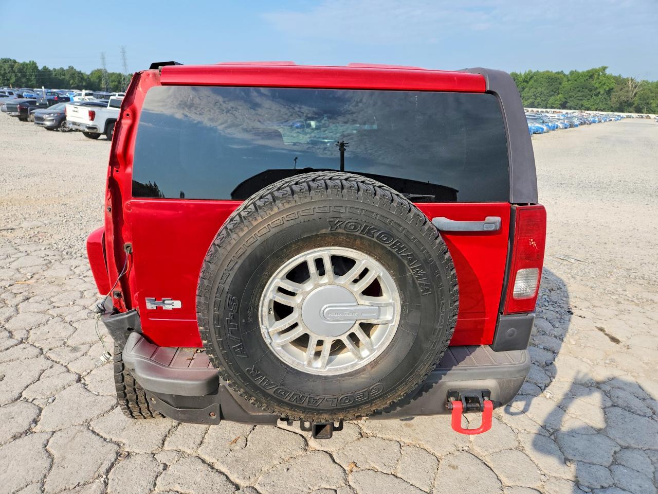 2007 Hummer H3 Red vin: 5GTDN13E178134908