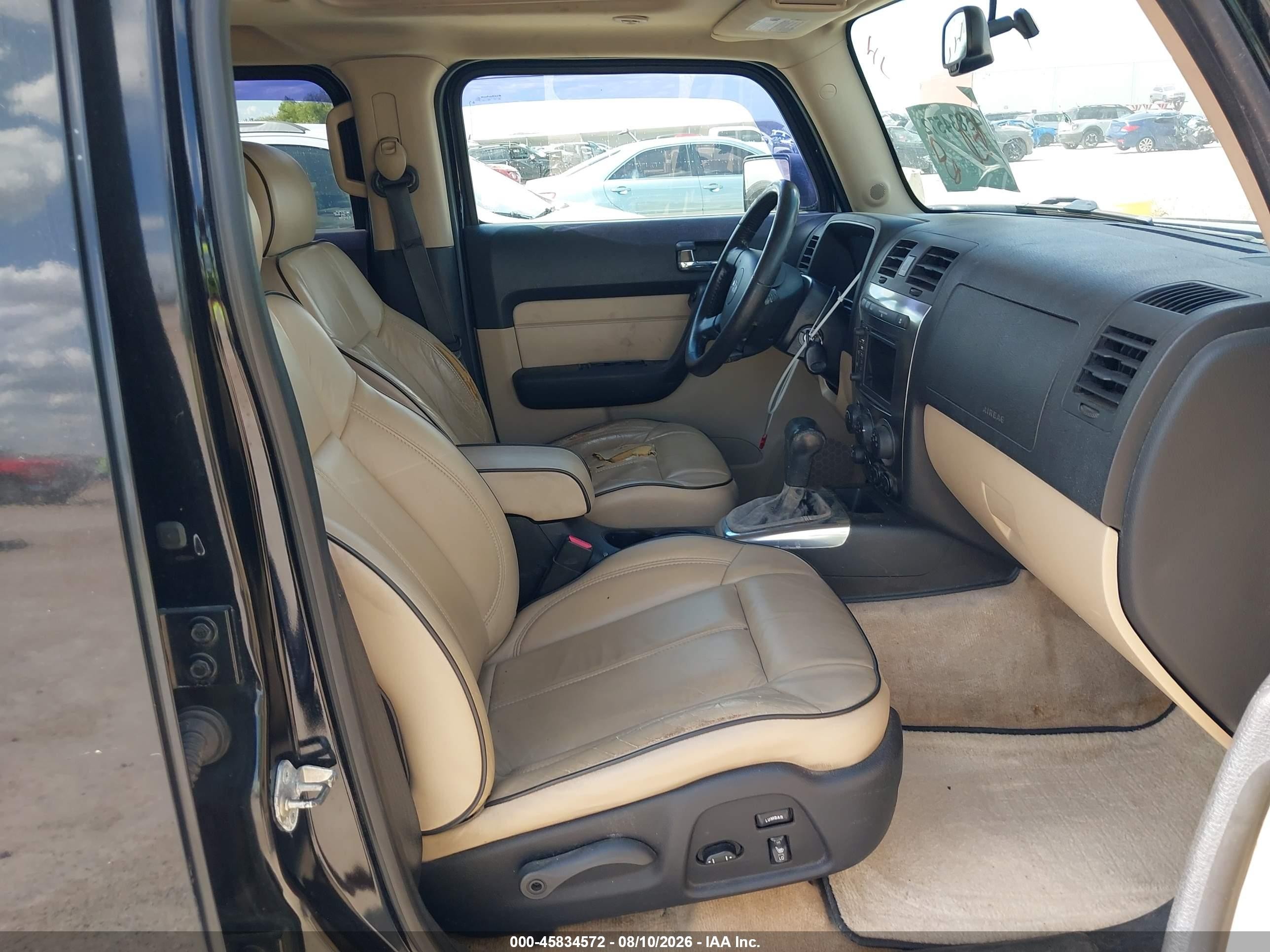 2007 Hummer H3 Suv   Black vin: 5GTDN13E178138456