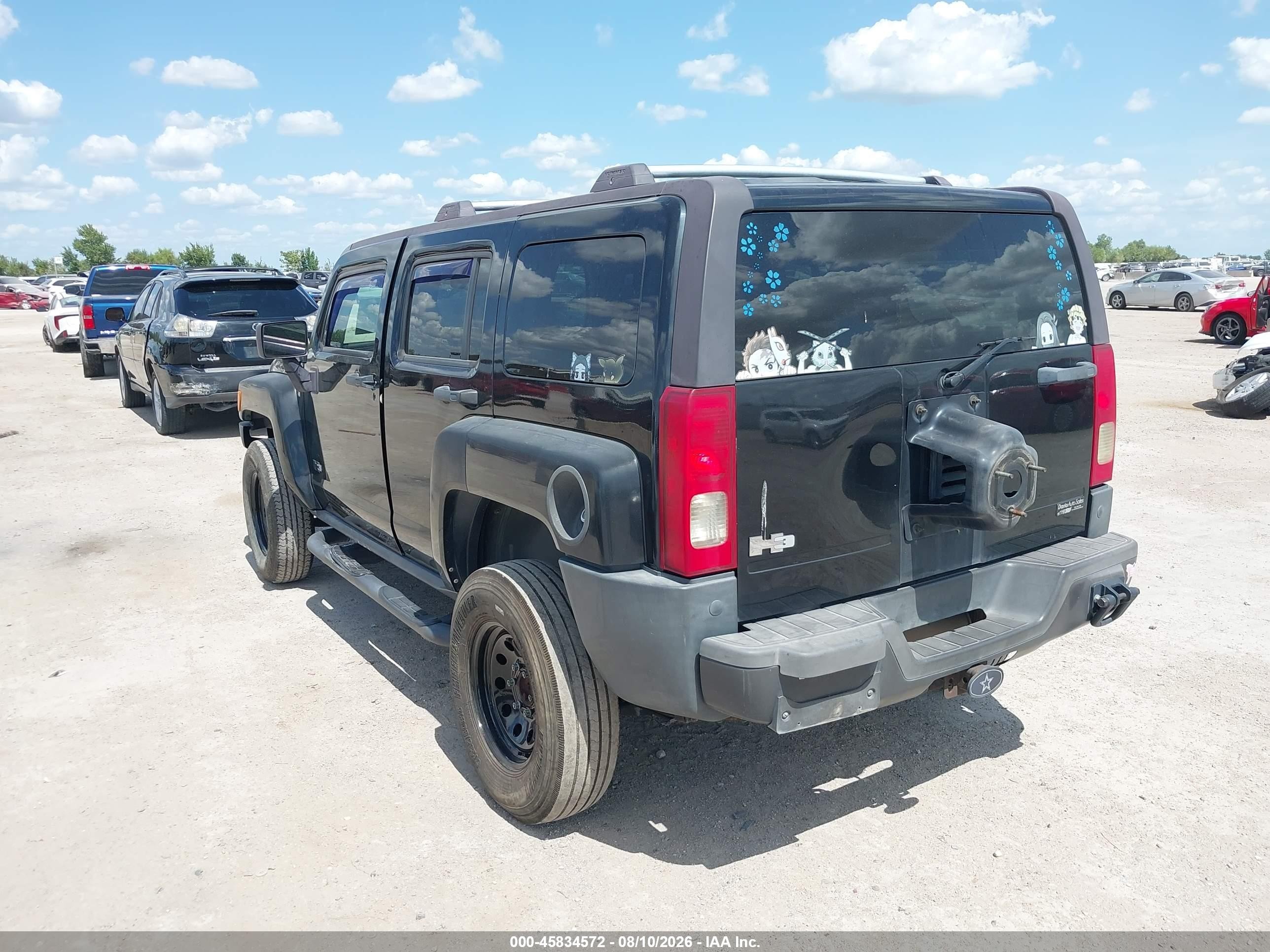 2007 Hummer H3 Suv   Black vin: 5GTDN13E178138456