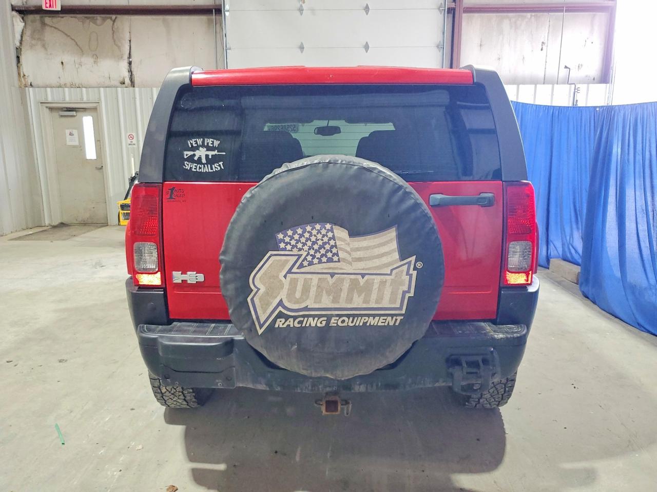 2007 Hummer H3 Red vin: 5GTDN13E178140935