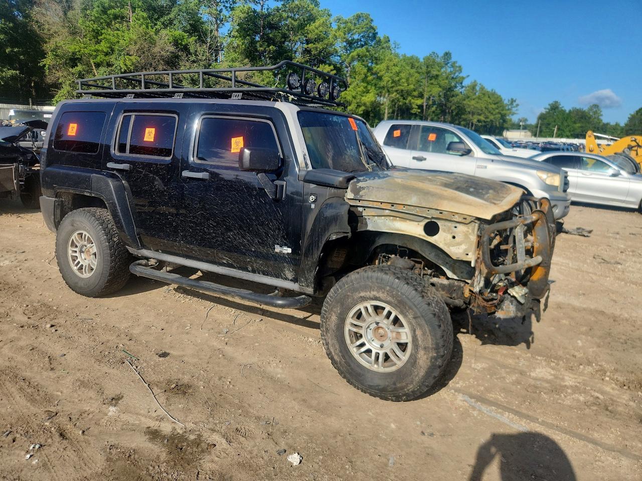 2007 Hummer H3 Black vin: 5GTDN13E178145679