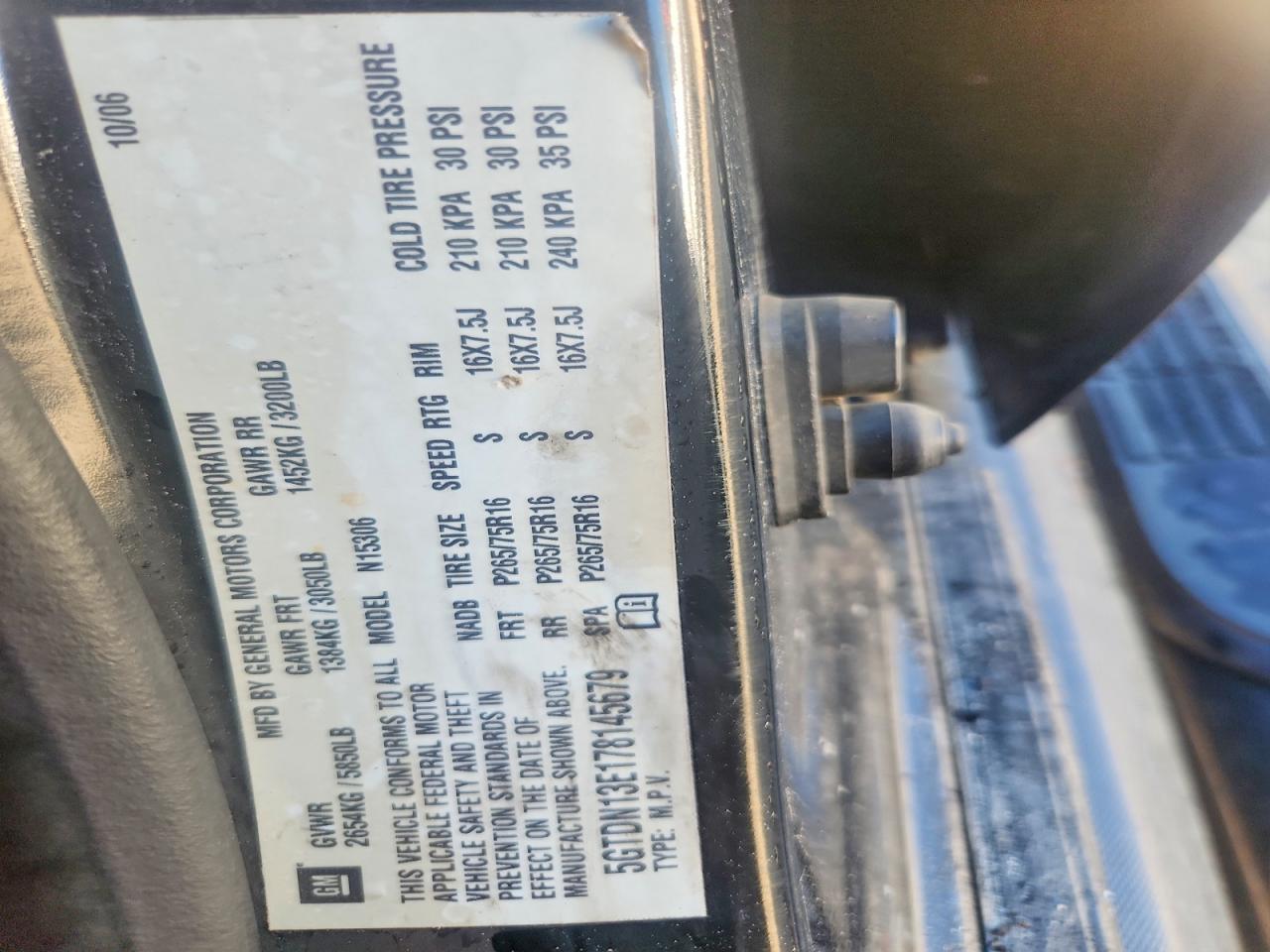 2007 Hummer H3 Black vin: 5GTDN13E178145679