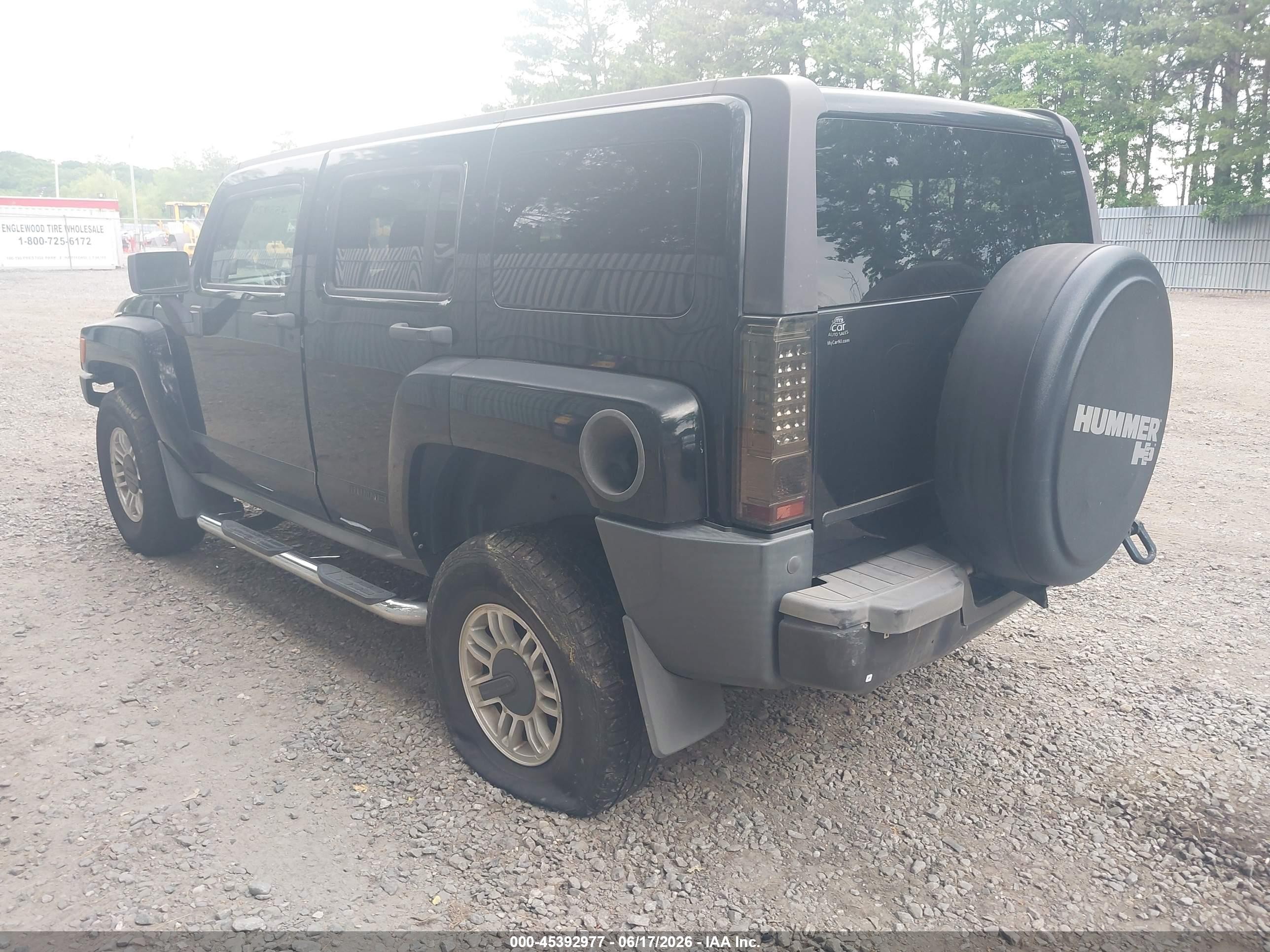 2007 Hummer H3 Suv Black vin: 5GTDN13E178175832