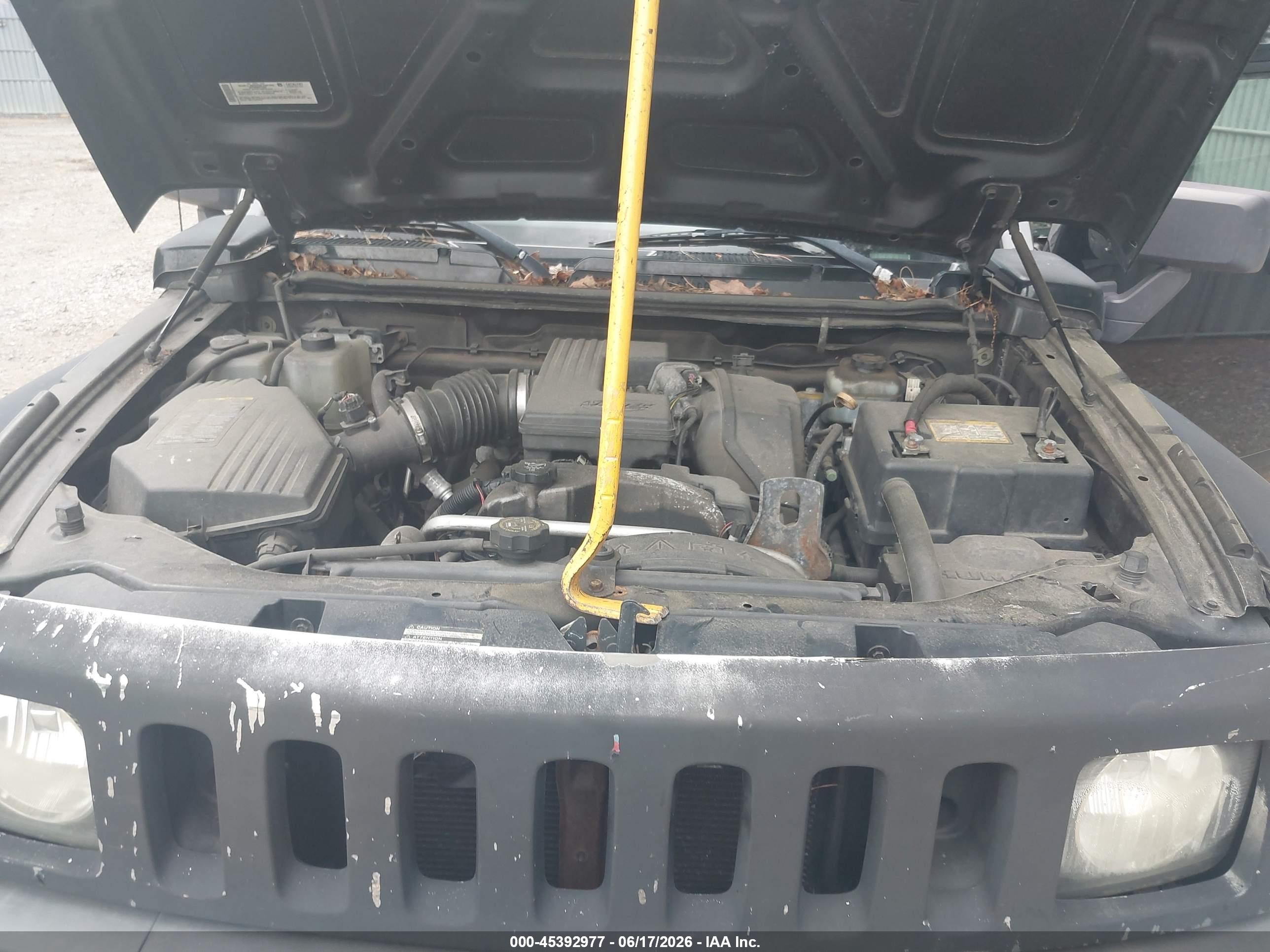 2007 Hummer H3 Suv Black vin: 5GTDN13E178175832