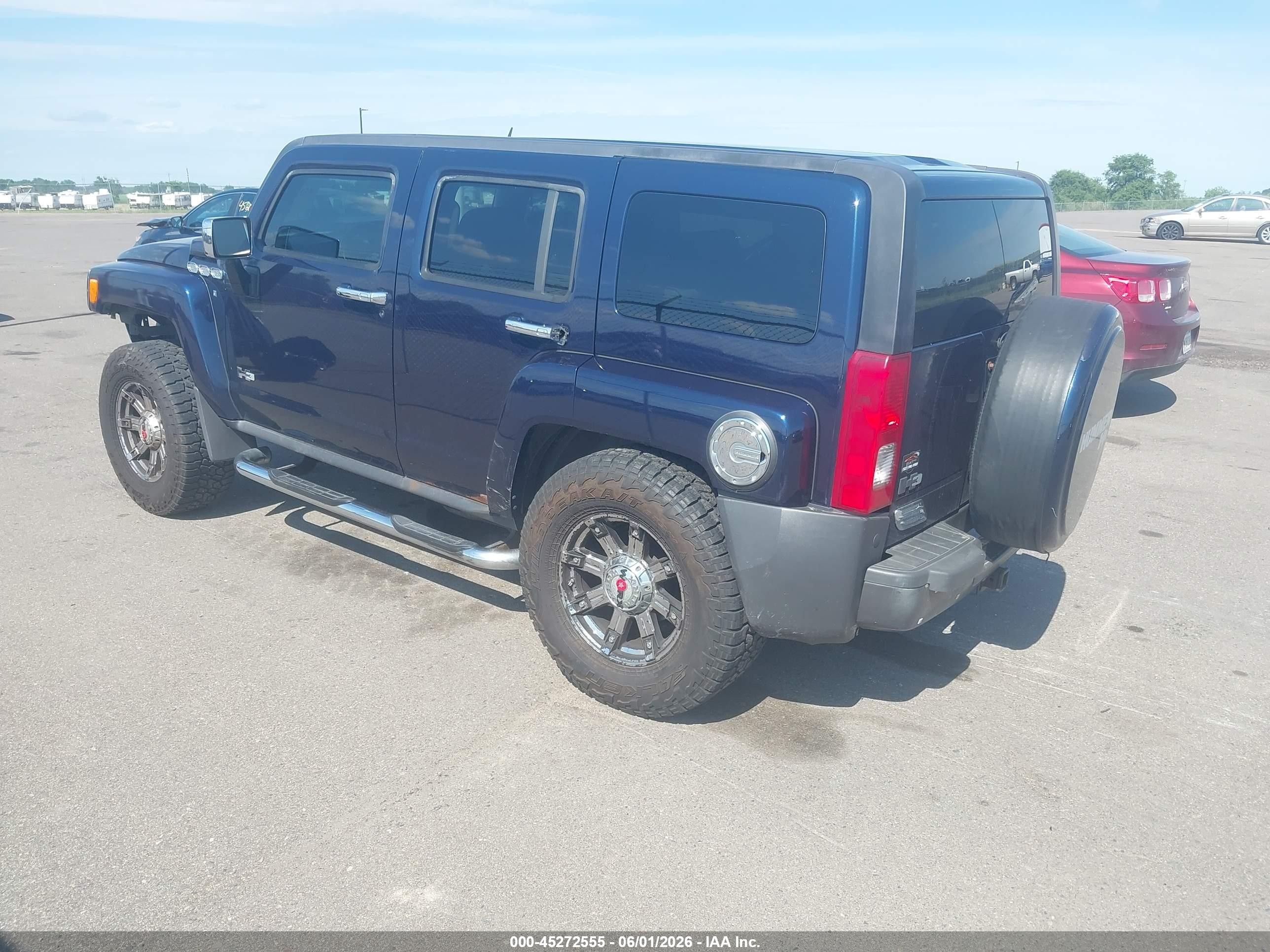 2007 Hummer H3 Suv   Blue vin: 5GTDN13E178197233