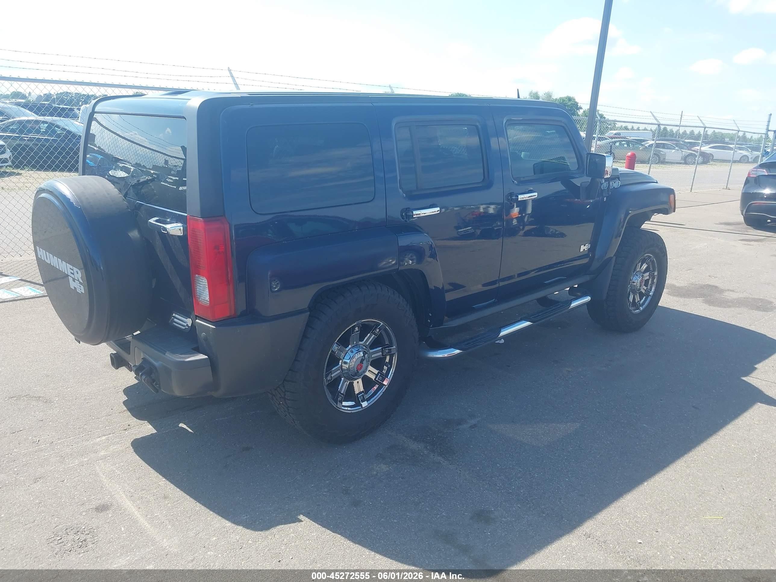 2007 Hummer H3 Suv   Blue vin: 5GTDN13E178197233