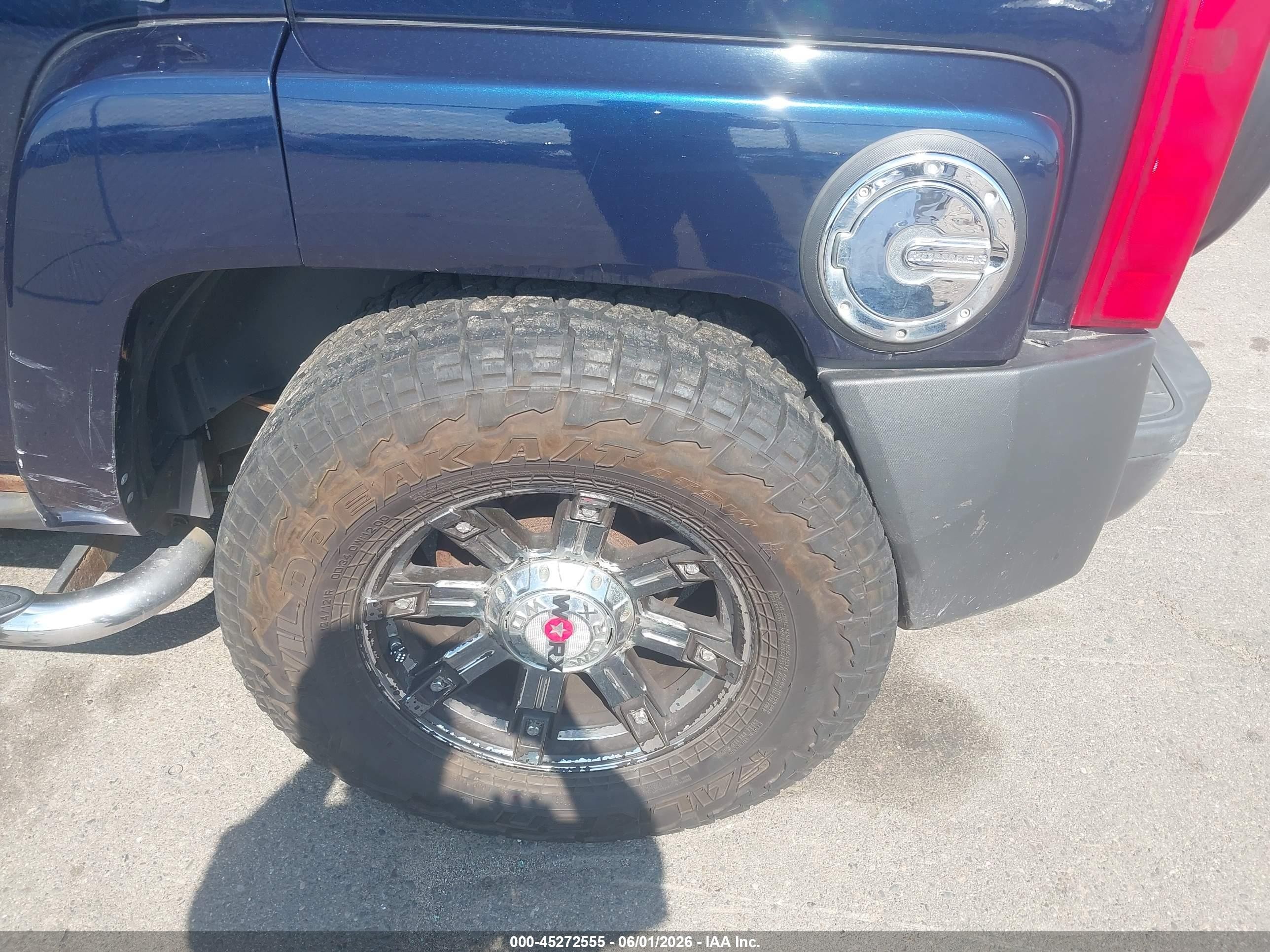 2007 Hummer H3 Suv   Blue vin: 5GTDN13E178197233