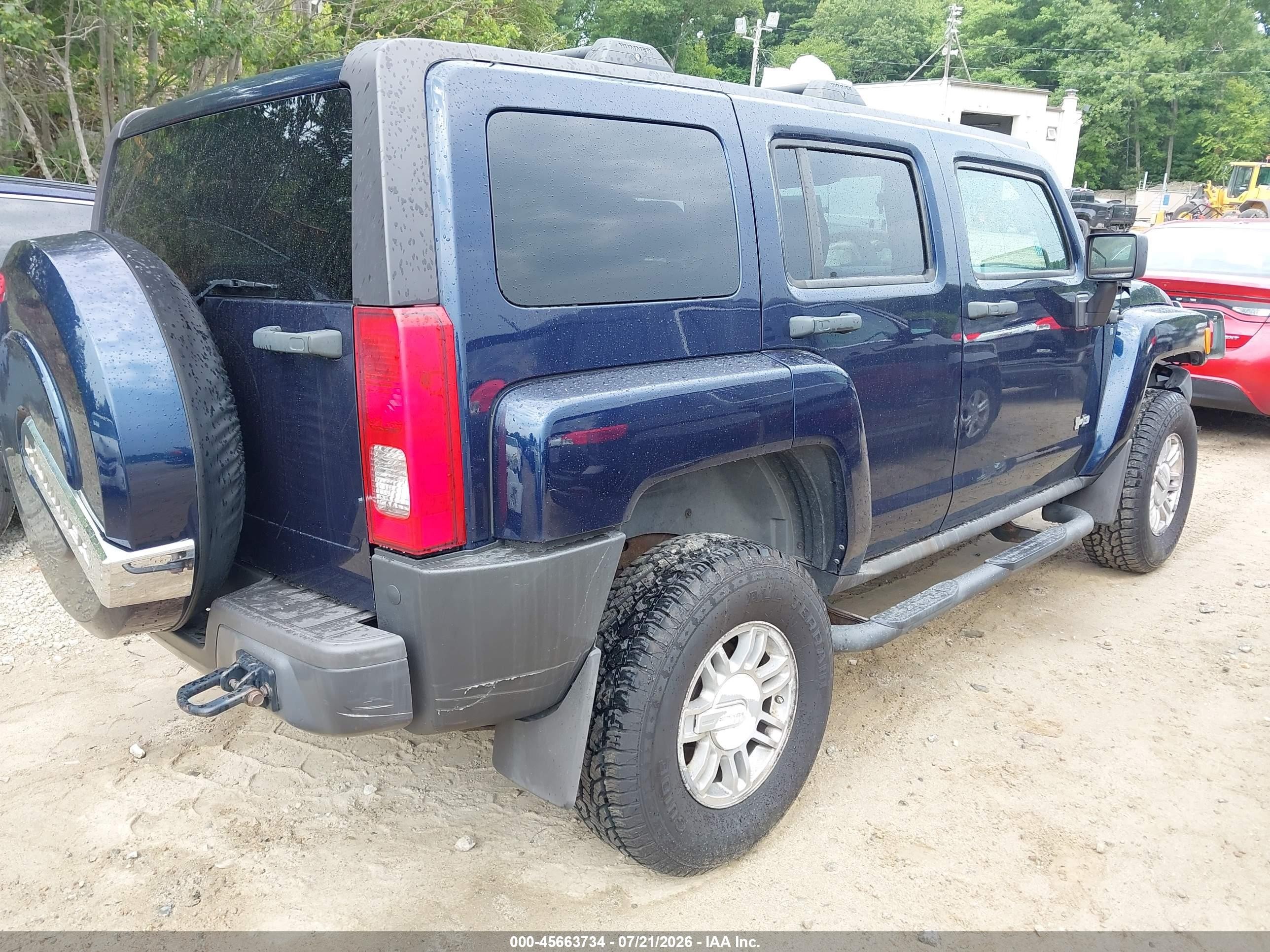 2007 Hummer H3 Suv   Navy vin: 5GTDN13E178197863
