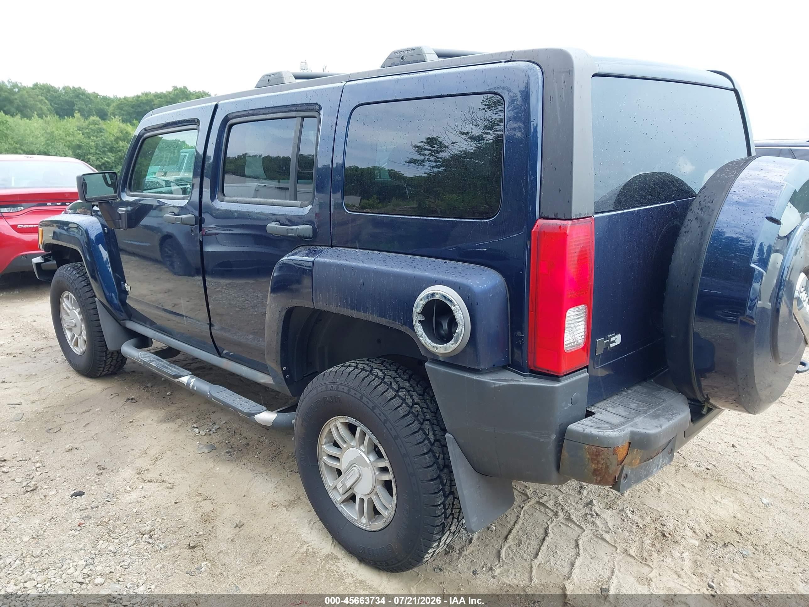 2007 Hummer H3 Suv   Navy vin: 5GTDN13E178197863