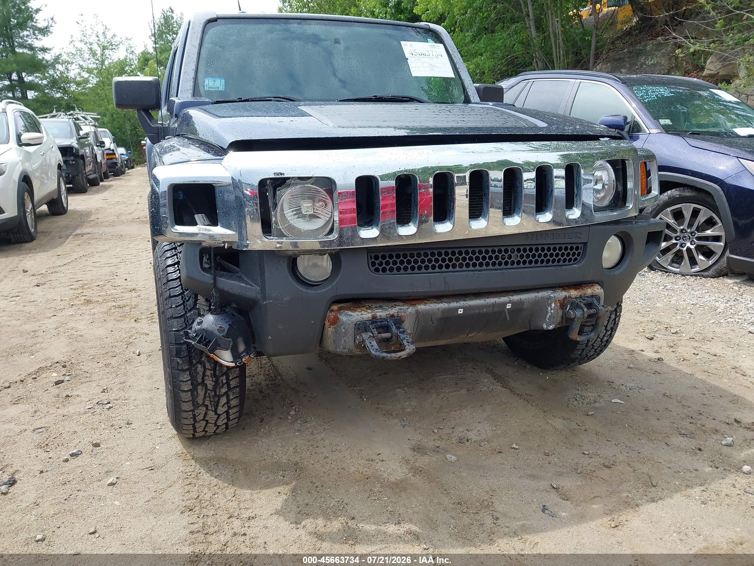2007 Hummer H3 Suv   Navy vin: 5GTDN13E178197863