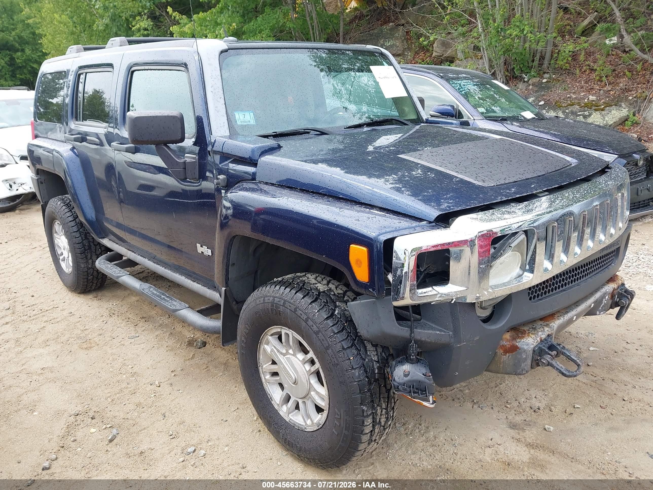 2007 Hummer H3 Suv   Navy vin: 5GTDN13E178197863