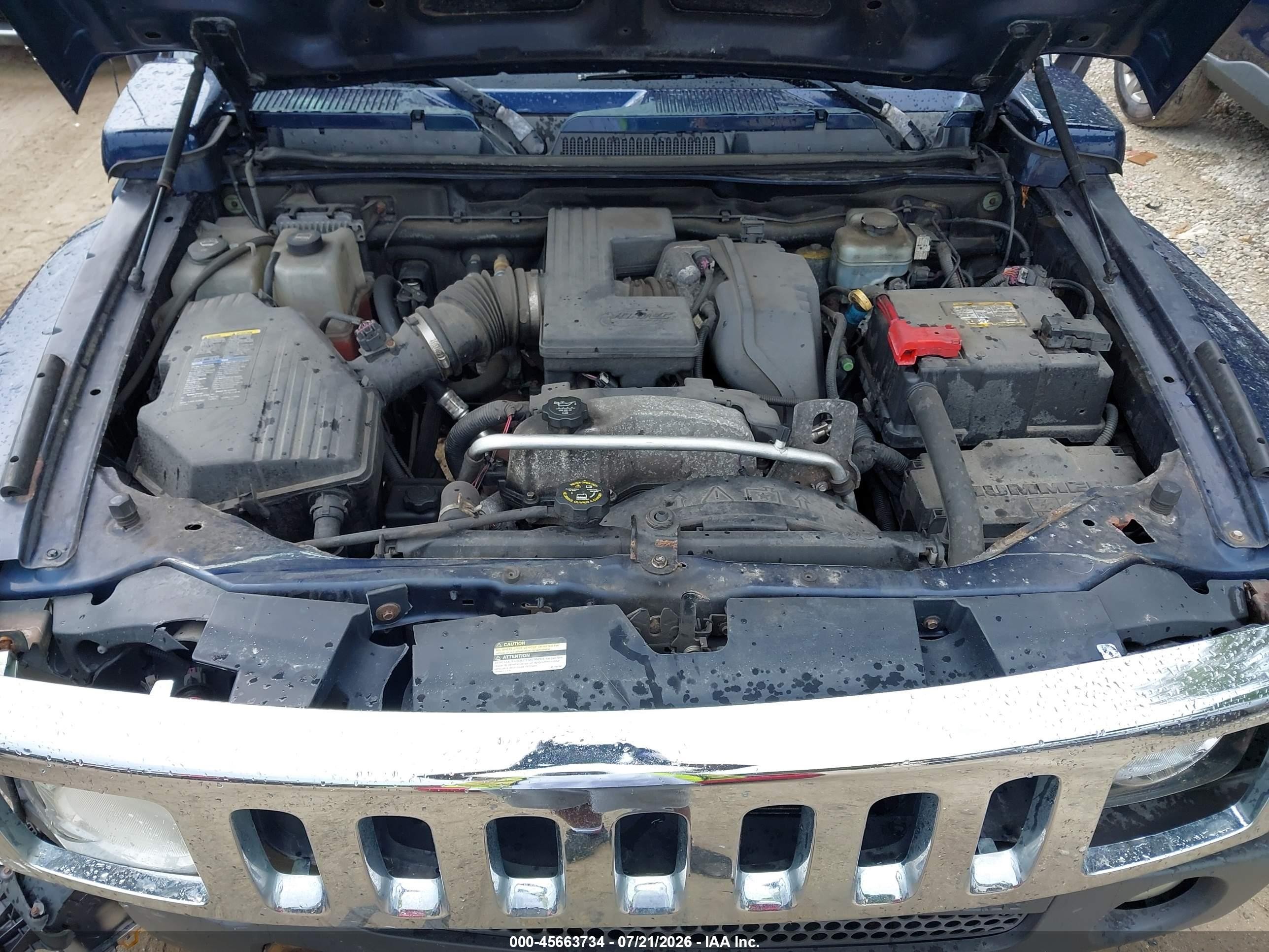 2007 Hummer H3 Suv   Navy vin: 5GTDN13E178197863