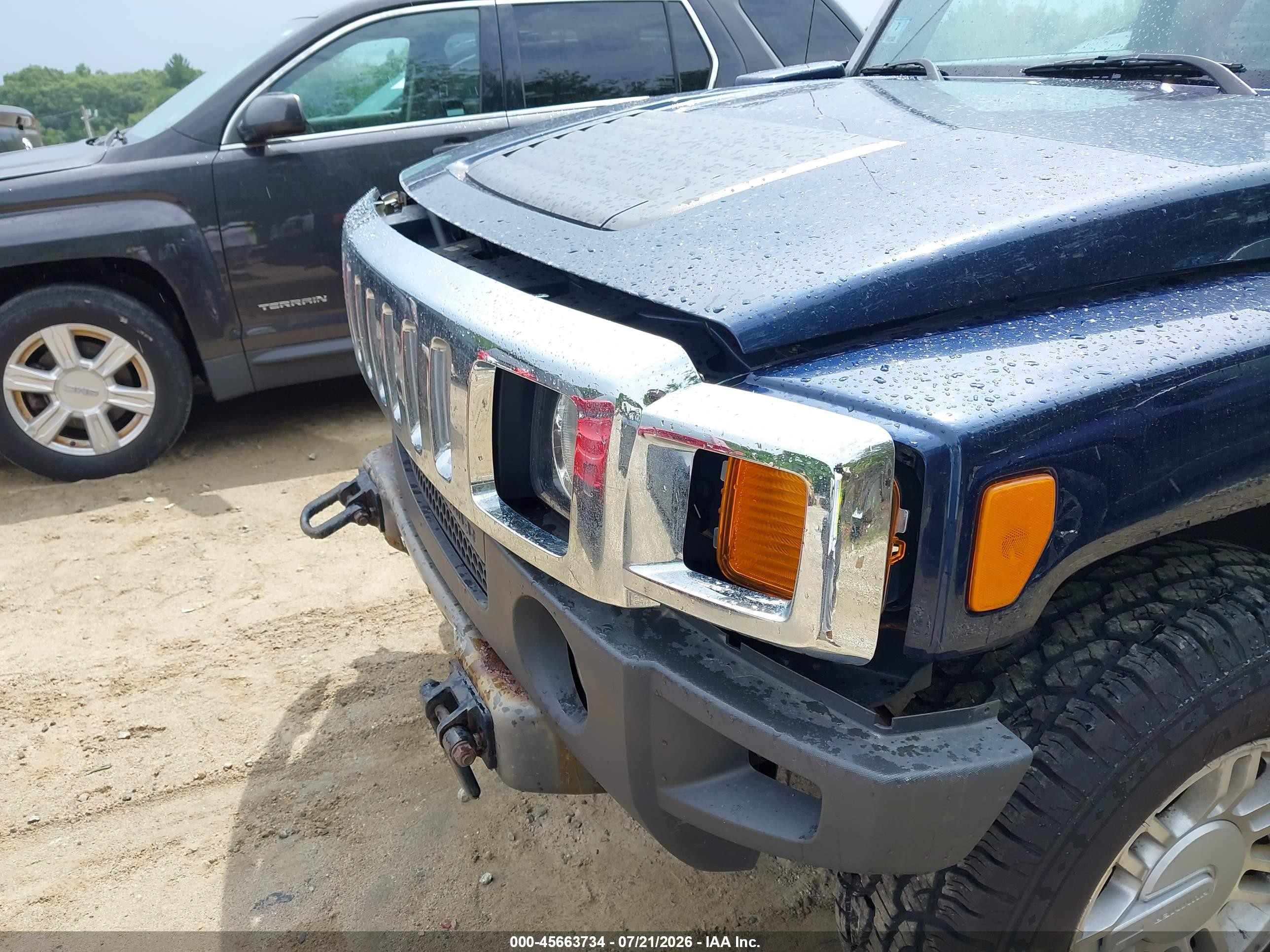 2007 Hummer H3 Suv   Navy vin: 5GTDN13E178197863