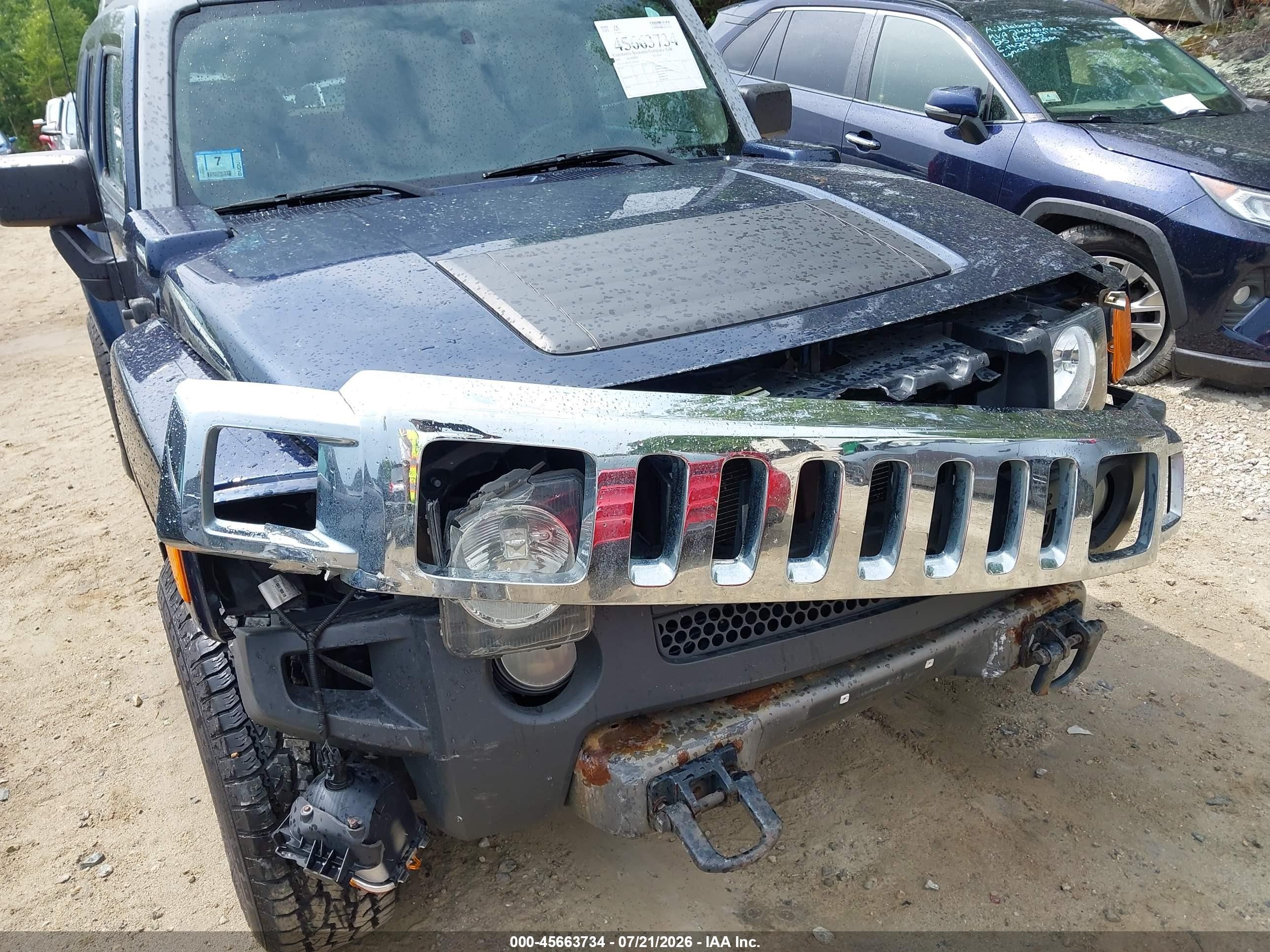 2007 Hummer H3 Suv   Navy vin: 5GTDN13E178197863