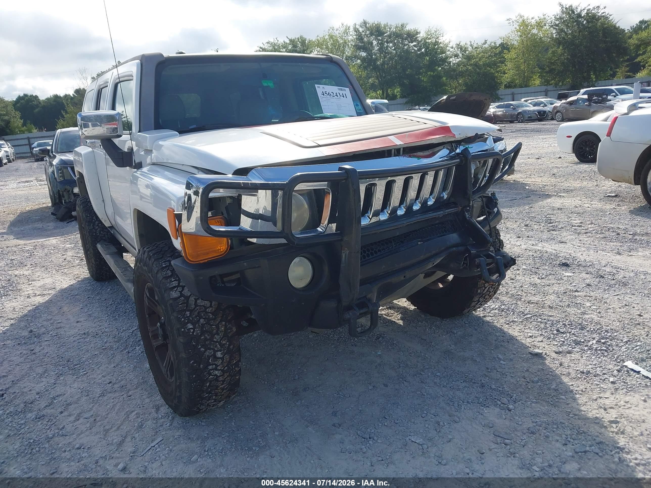 2007 Hummer H3 Suv   Белый vin: 5GTDN13E278122735