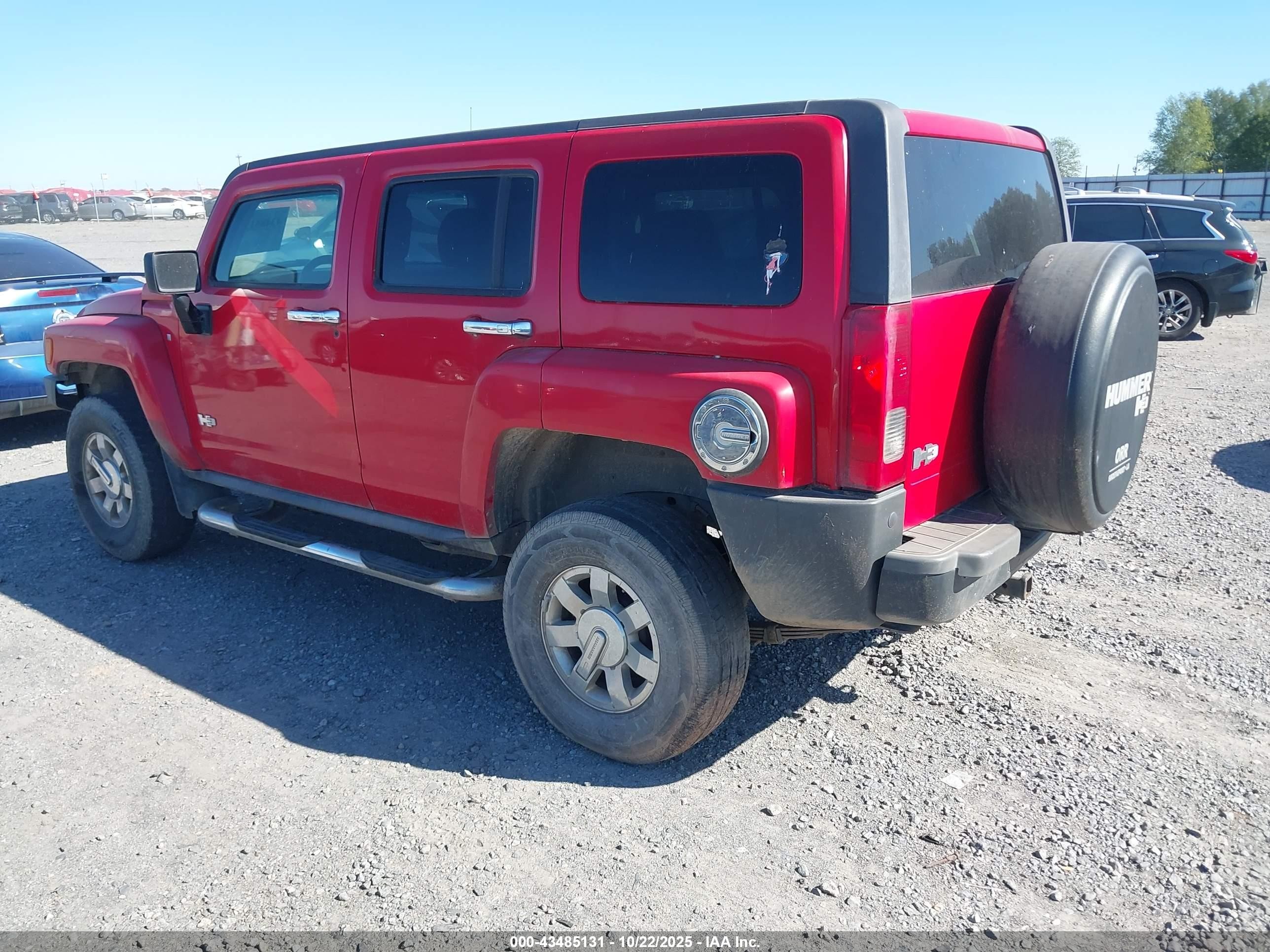 2007 Hummer H3 Suv   Красный vin: 5GTDN13E378100324