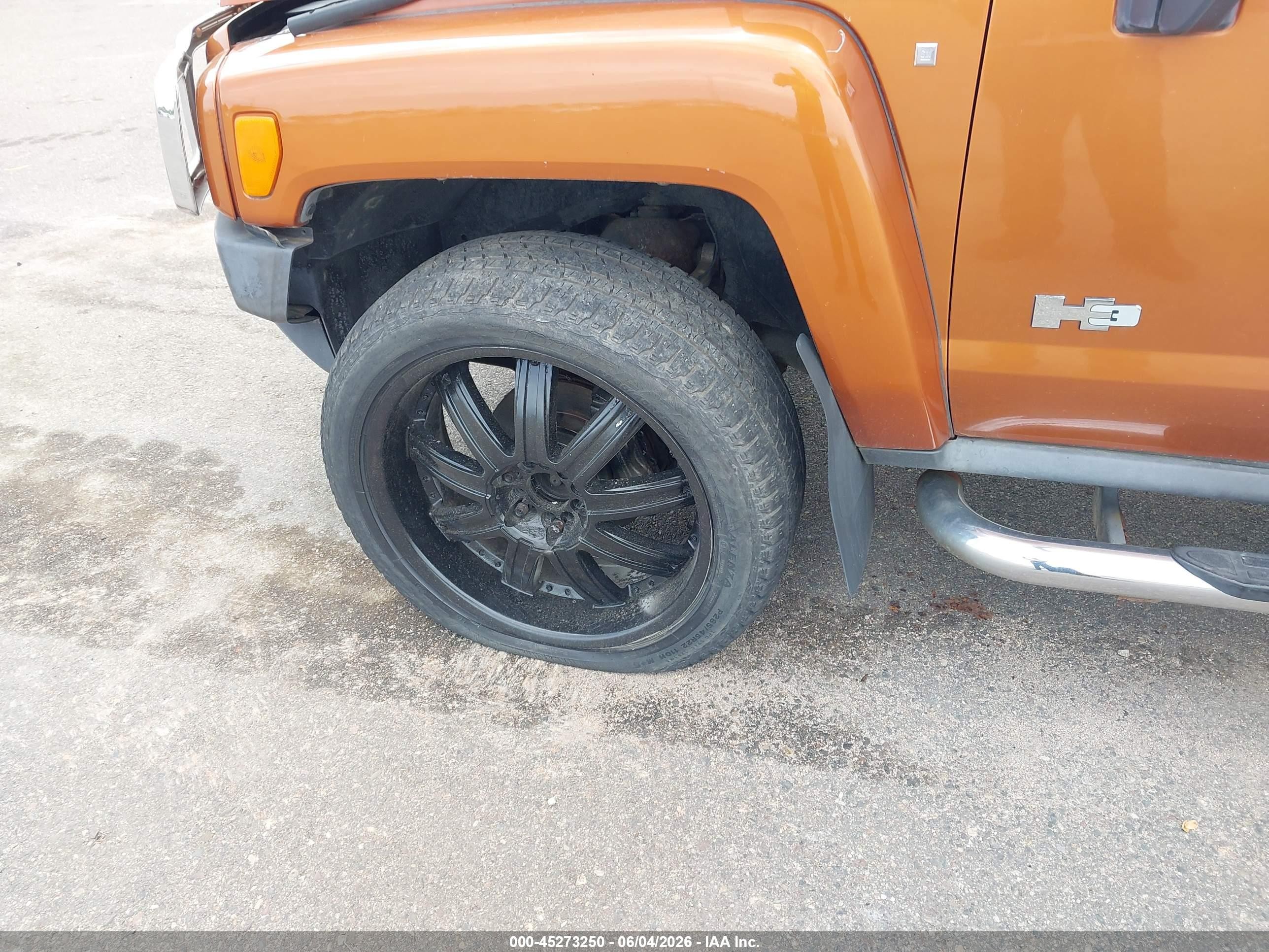 2007 Hummer H3 Suv   Оранжевый vin: 5GTDN13E378109234