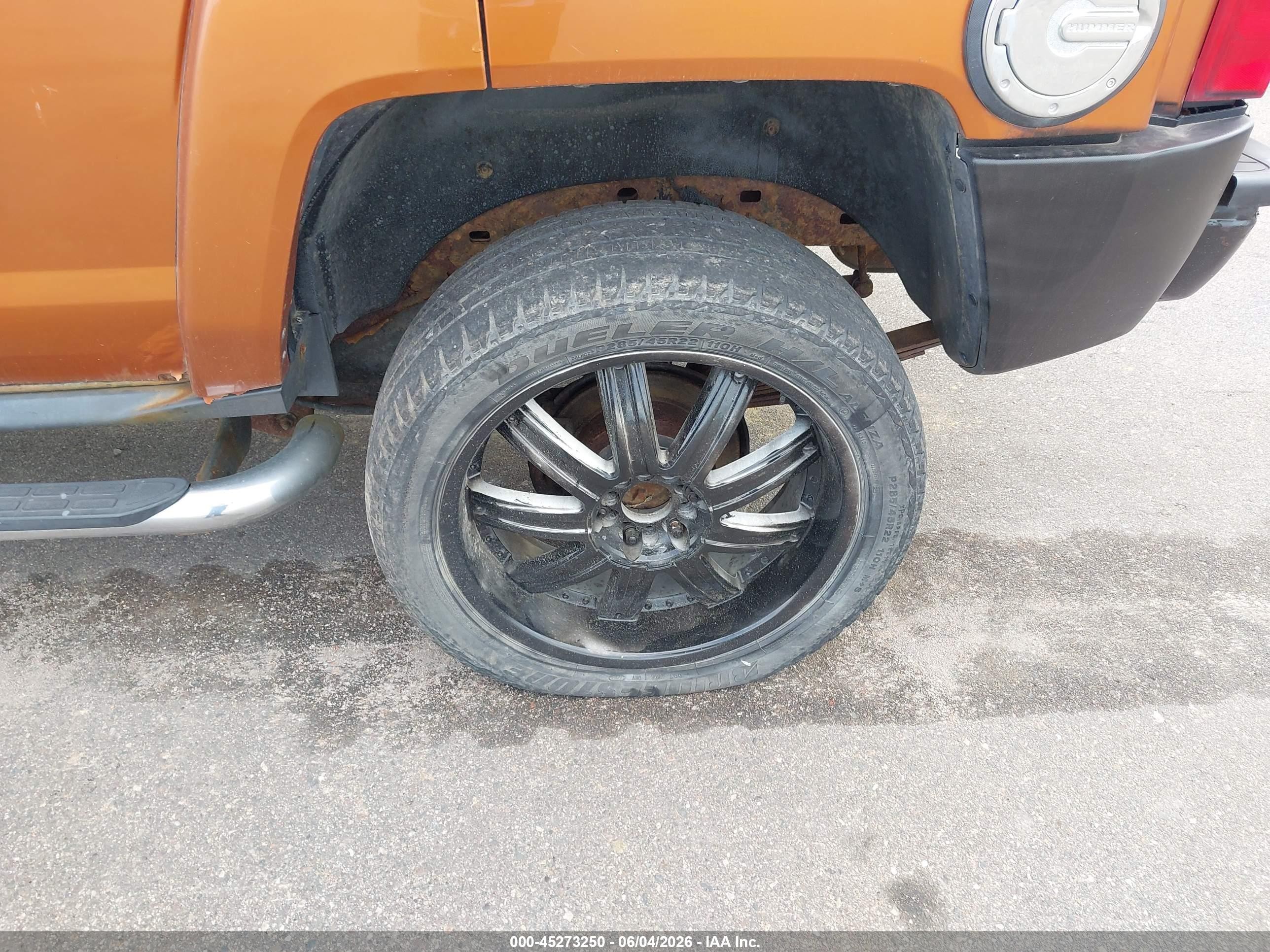 2007 Hummer H3 Suv   Оранжевый vin: 5GTDN13E378109234