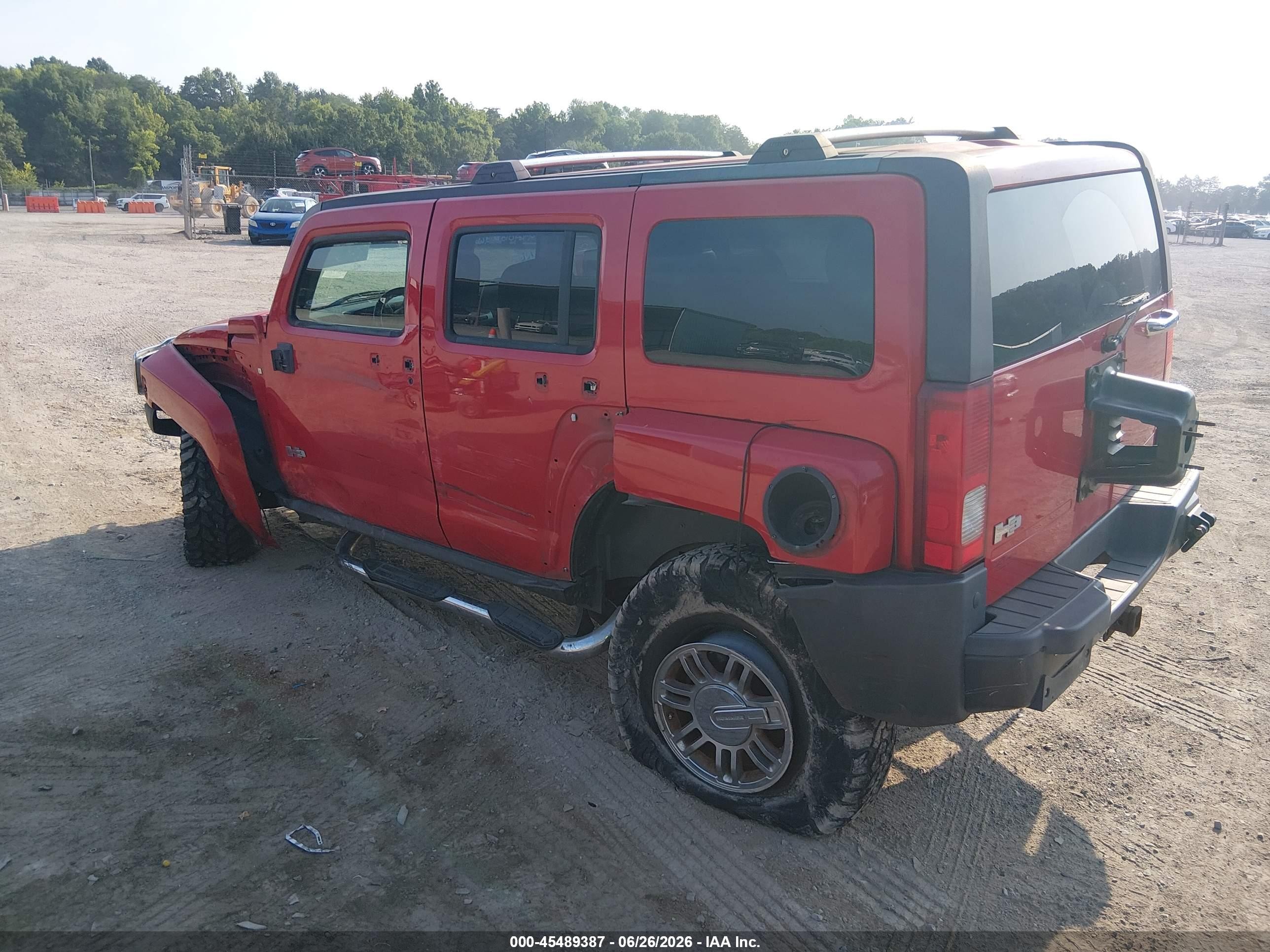 2007 Hummer H3 Suv   Red vin: 5GTDN13E378167389