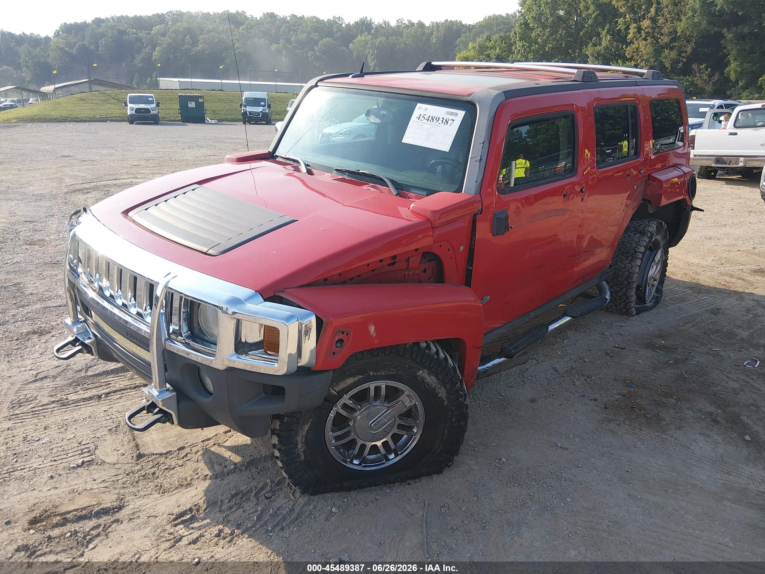 2007 Hummer H3 Suv   Red vin: 5GTDN13E378167389