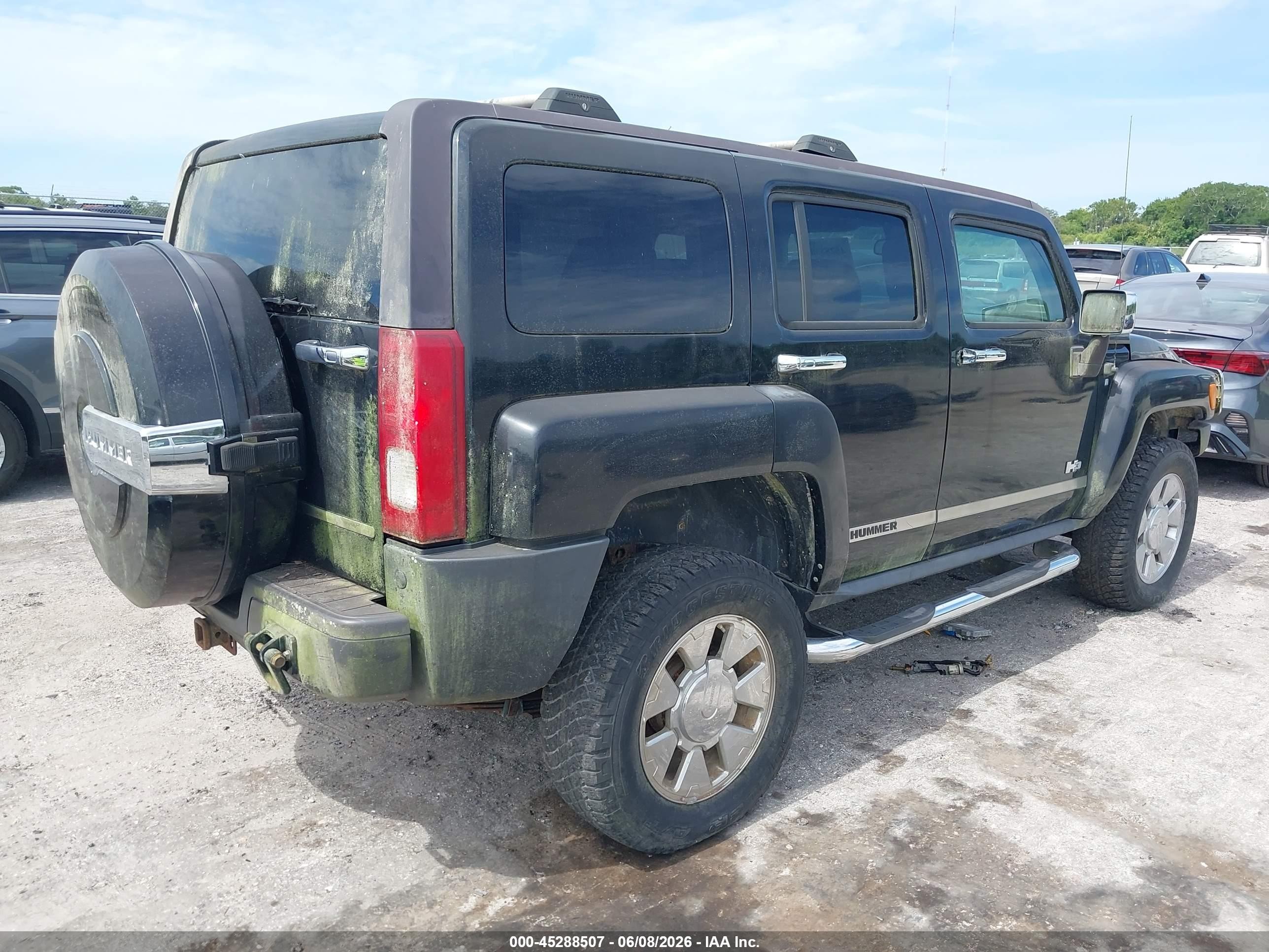 2007 Hummer H3 Suv   Черный vin: 5GTDN13E478115141