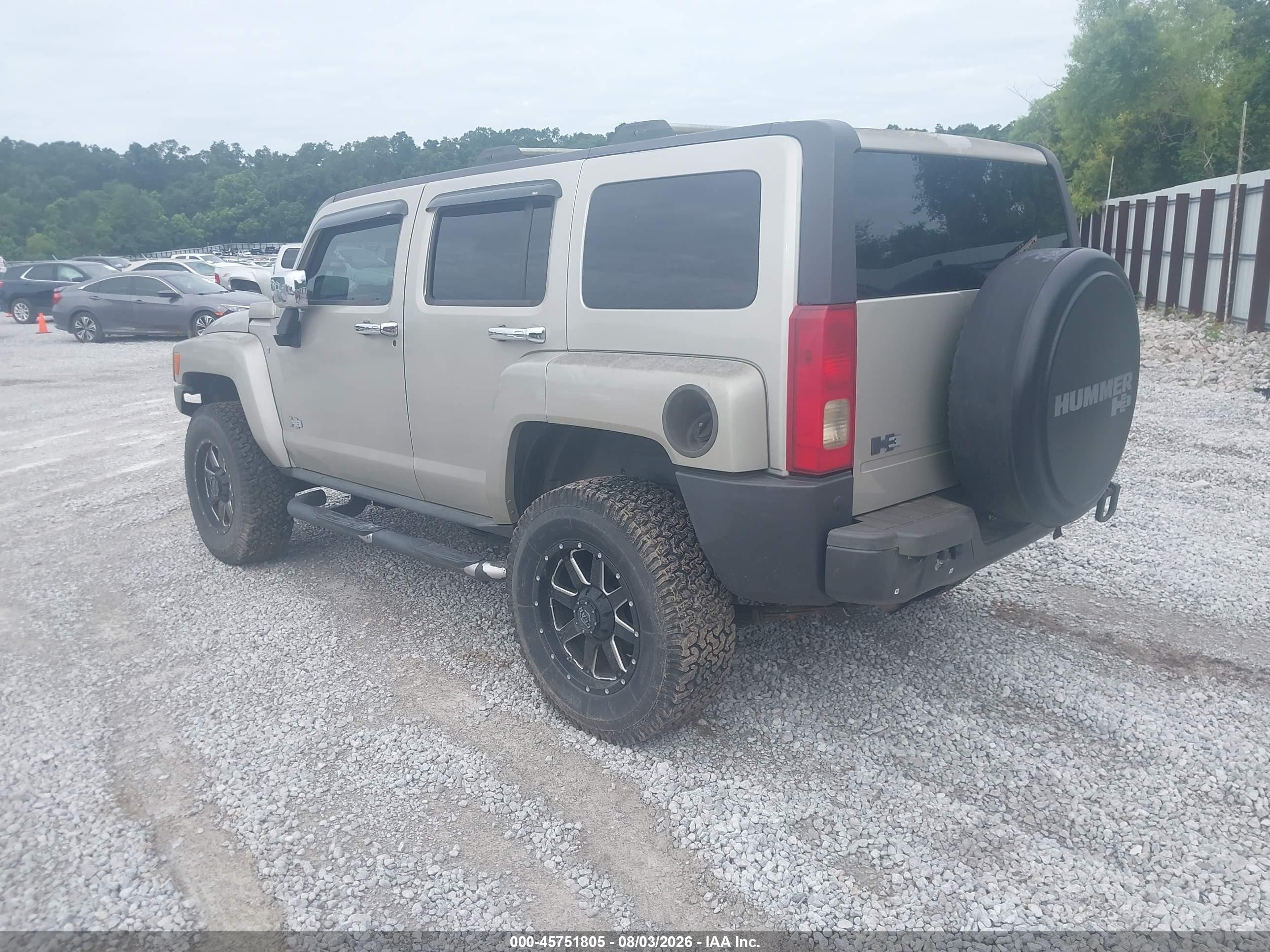 2007 Hummer H3 Suv   Beige vin: 5GTDN13E478217393