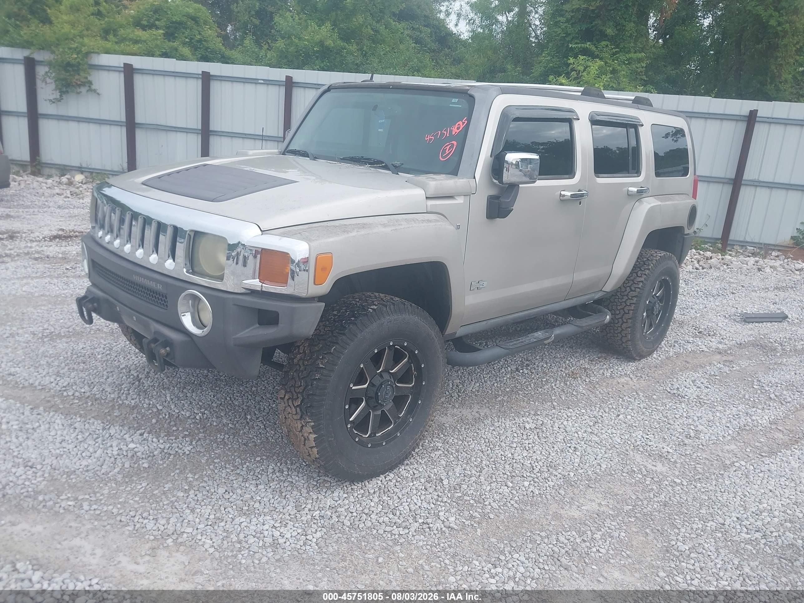 2007 Hummer H3 Suv   Beige vin: 5GTDN13E478217393