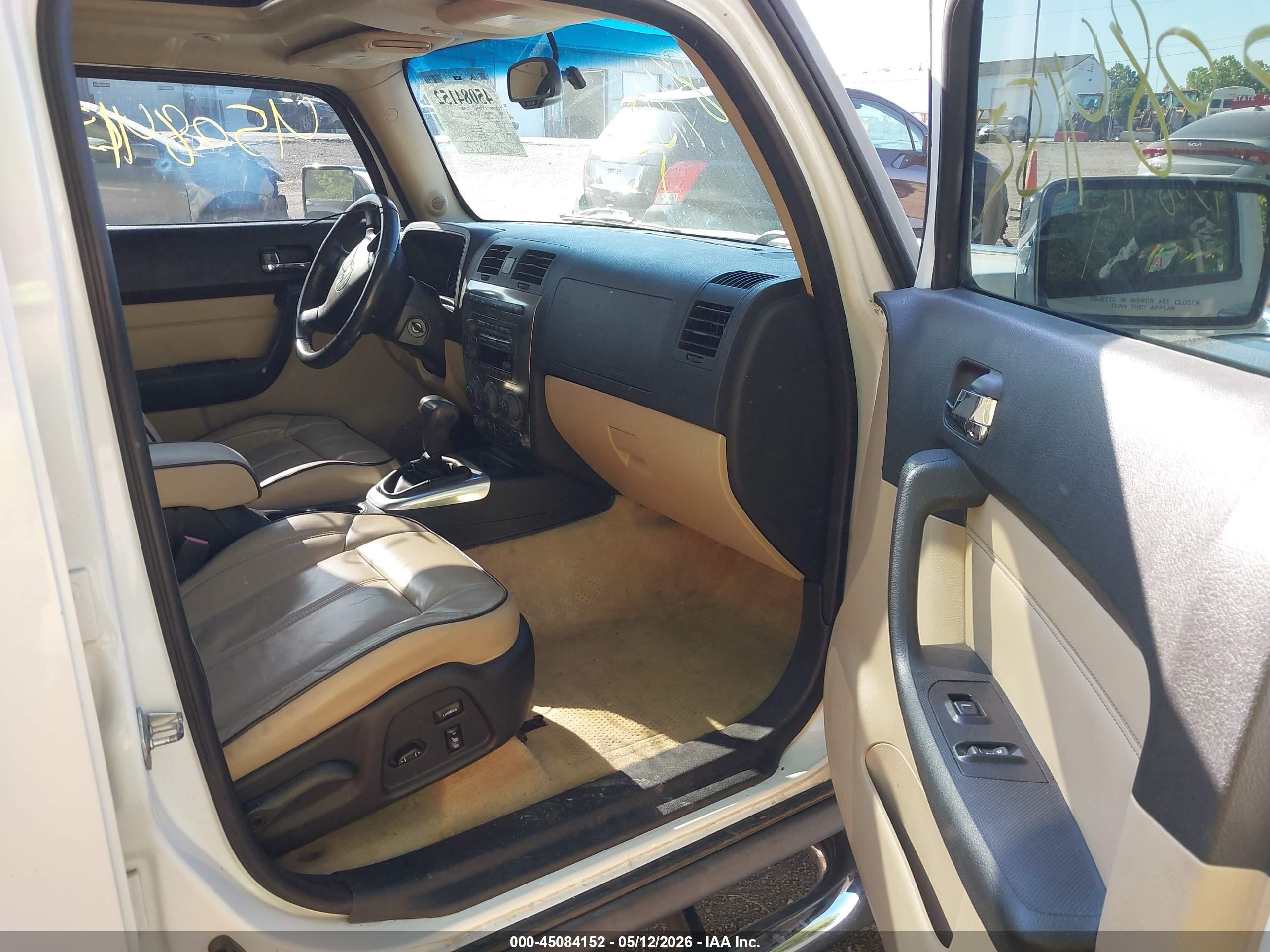 2007 Hummer H3 Suv   White vin: 5GTDN13E578118002