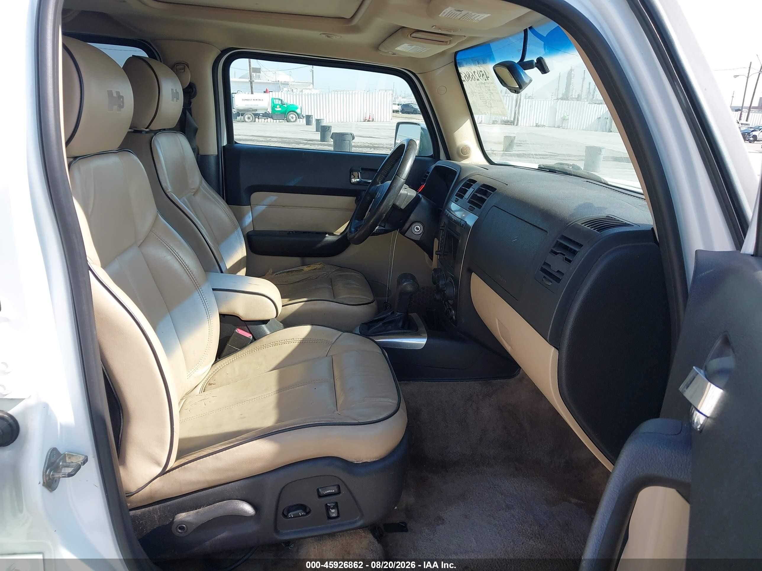 2007 Hummer H3 Suv White vin: 5GTDN13E578159729