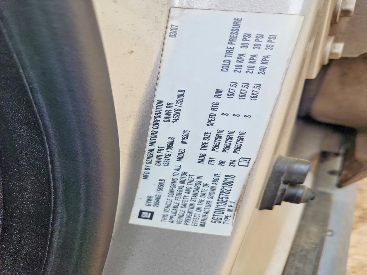 2007 Hummer H3 Beige vin: 5GTDN13E578218018