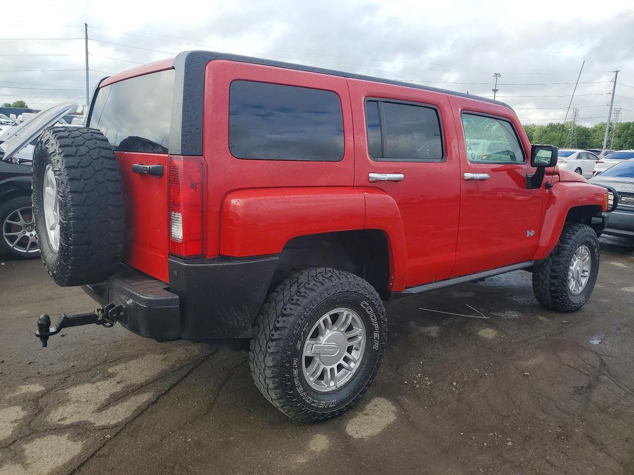 2007 Hummer H3 Red vin: 5GTDN13E678105873