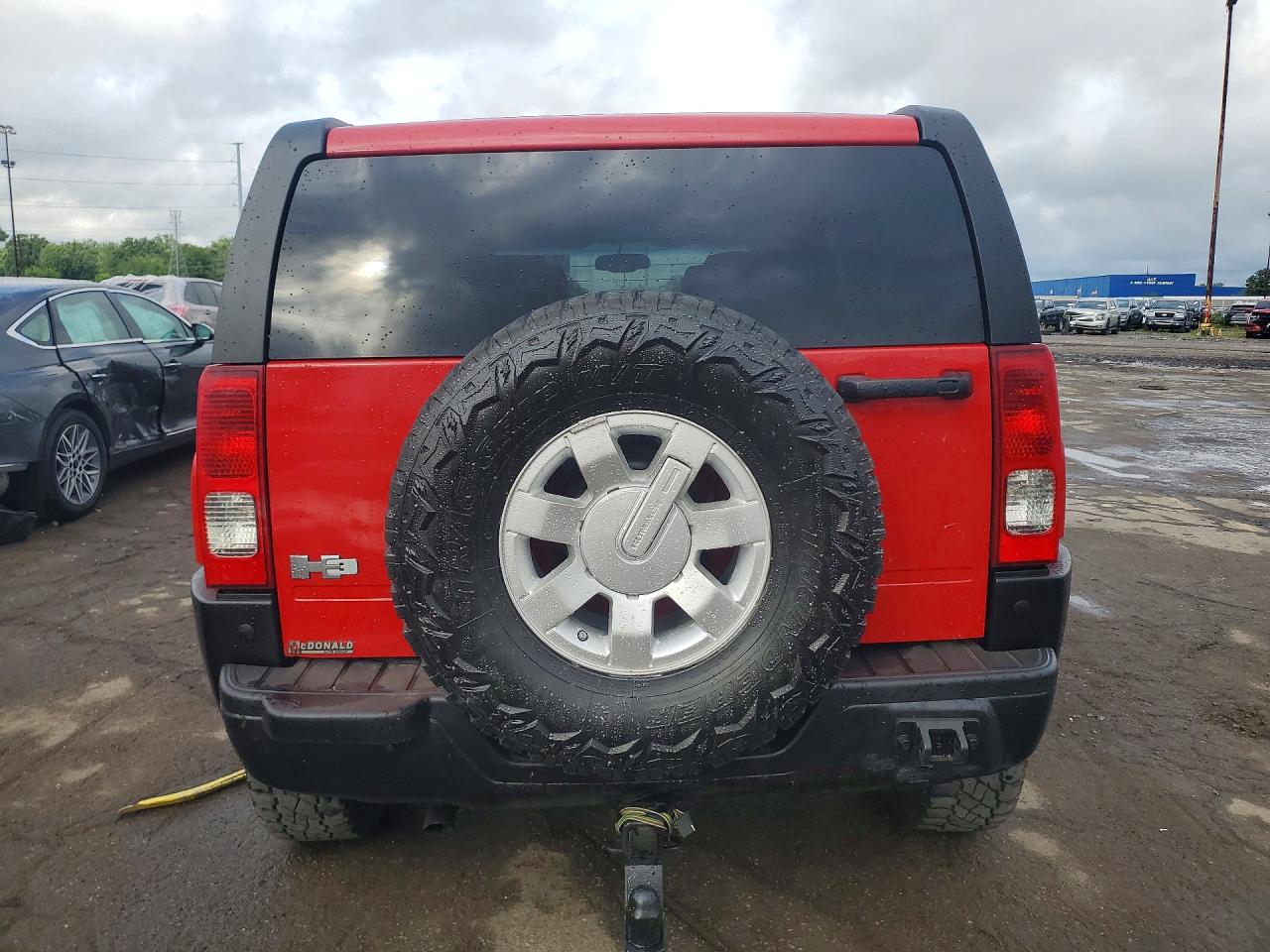 2007 Hummer H3 Red vin: 5GTDN13E678105873