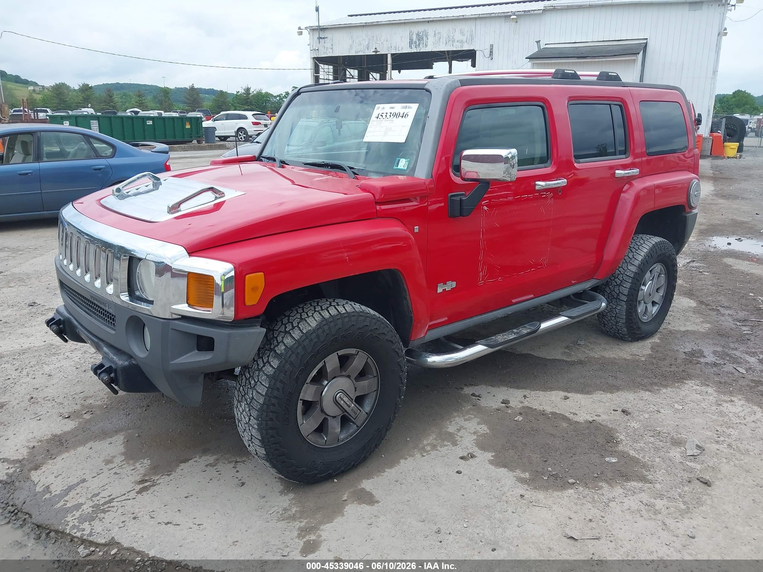 2007 Hummer H3 Suv Red vin: 5GTDN13E678112466