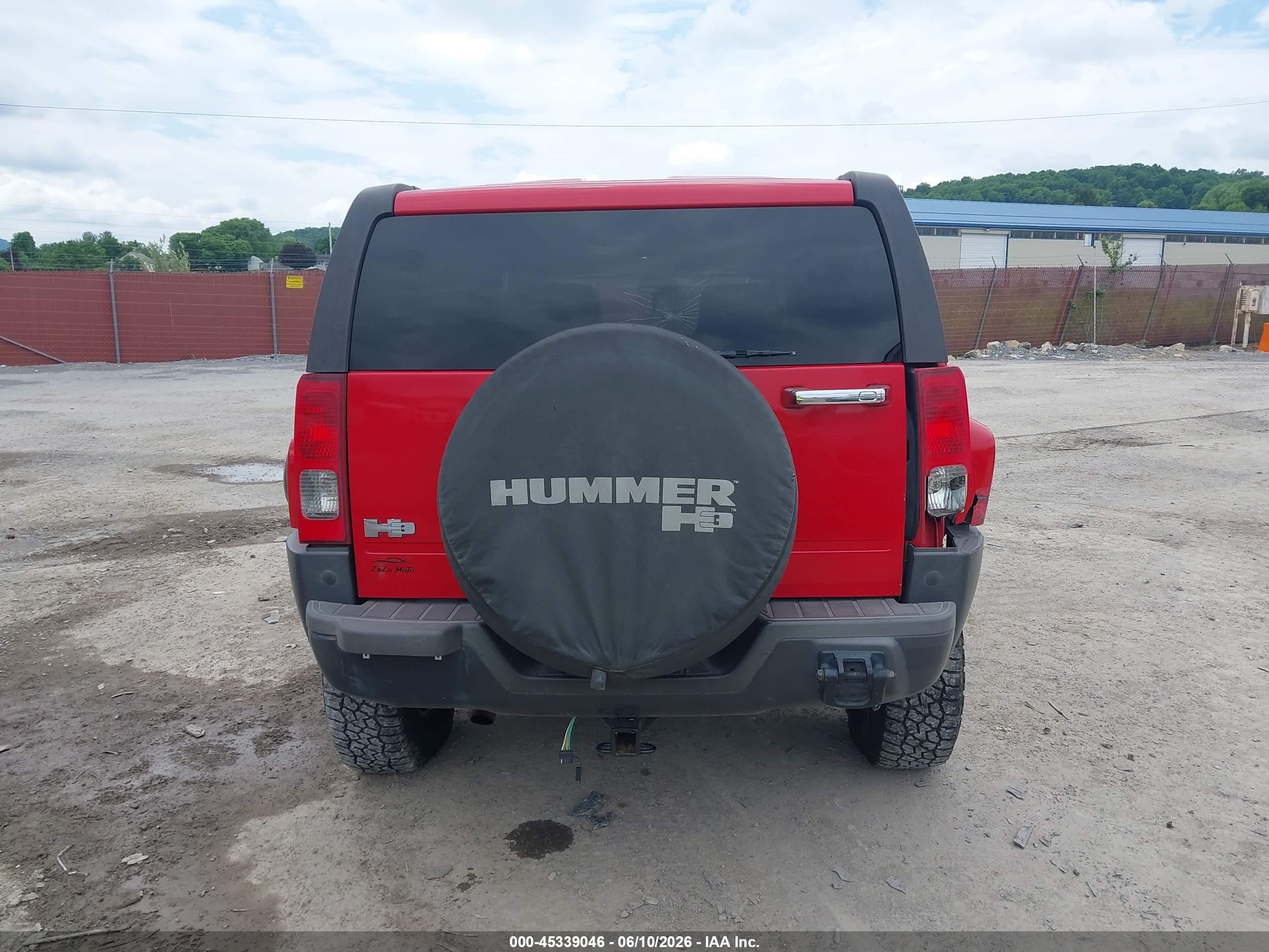 2007 Hummer H3 Suv Red vin: 5GTDN13E678112466