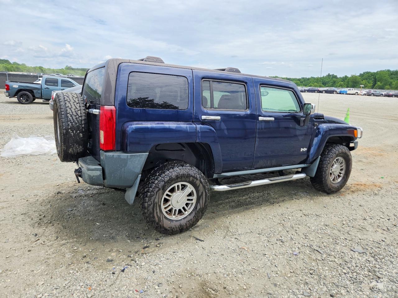 2007 Hummer H3 Blue vin: 5GTDN13E678204631
